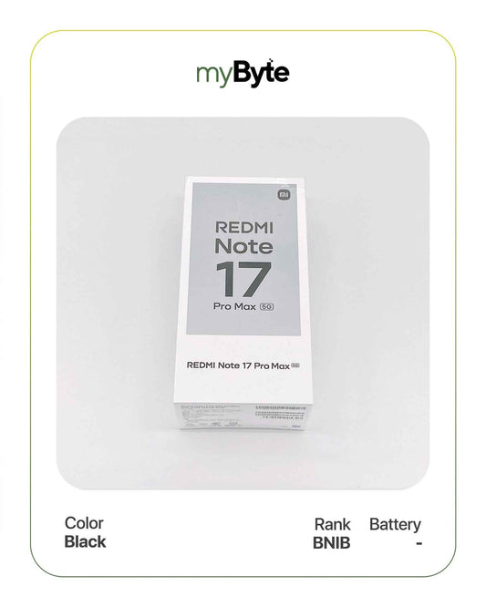 Redmi Note 17 Pro Max 5G 256GB (SIM Free) Black SIM Free myByte International