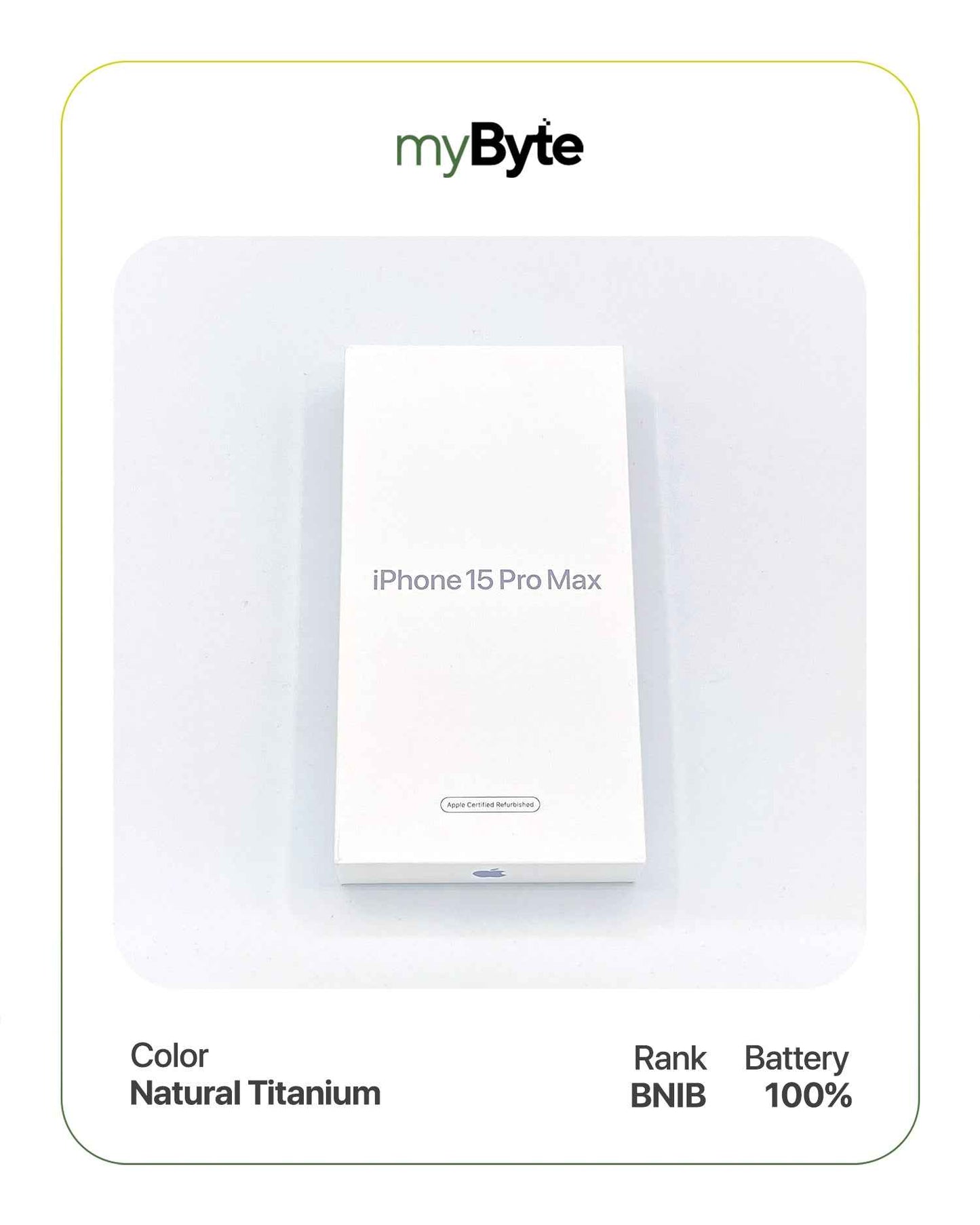 iPhone 15 Pro Max 5G 512GB Silent Camera (Dual SIM) Natural Titanium SIM Free myByte International