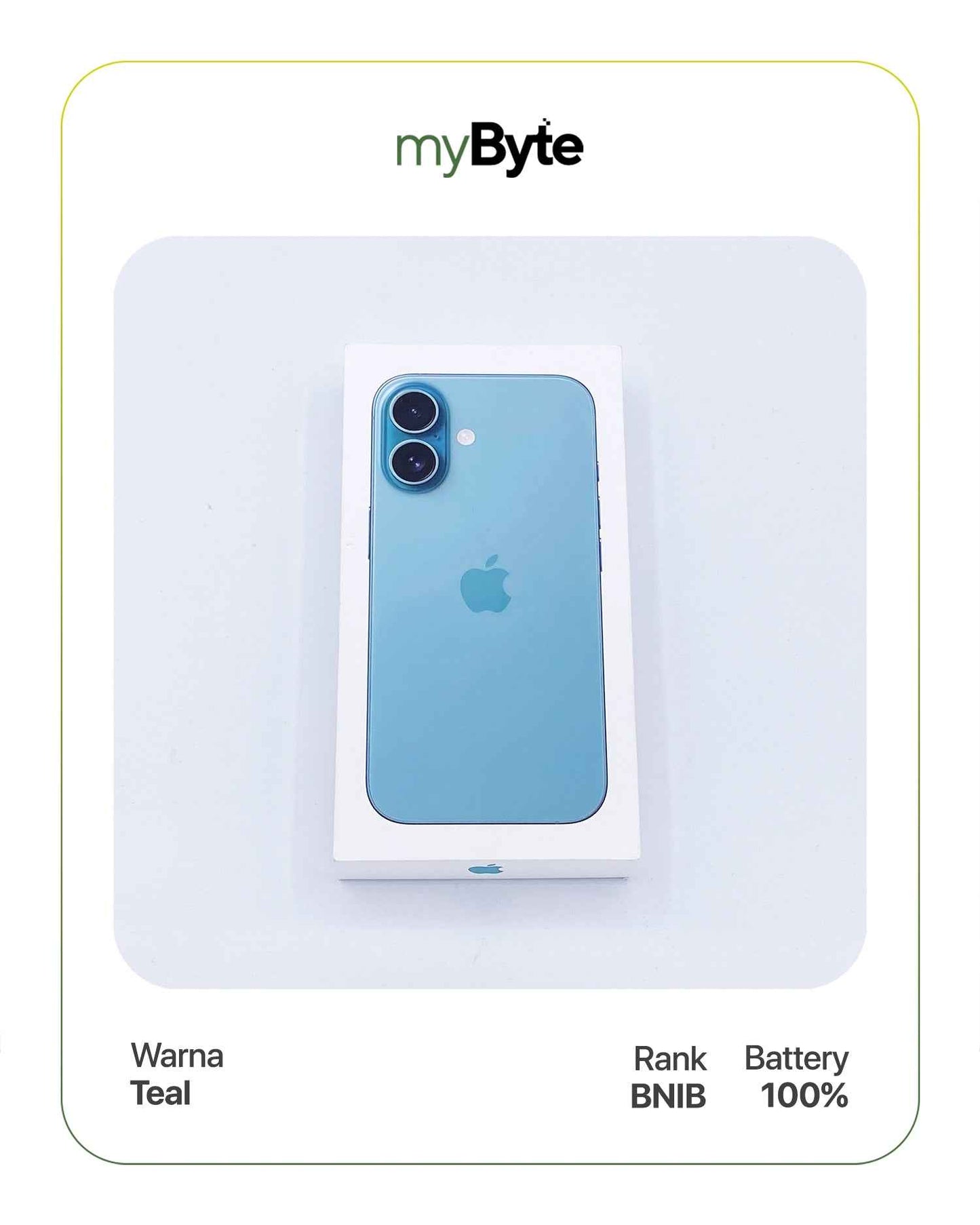 iPhone 16 Plus 5G 256GB (SIM Free) Teal myByte International