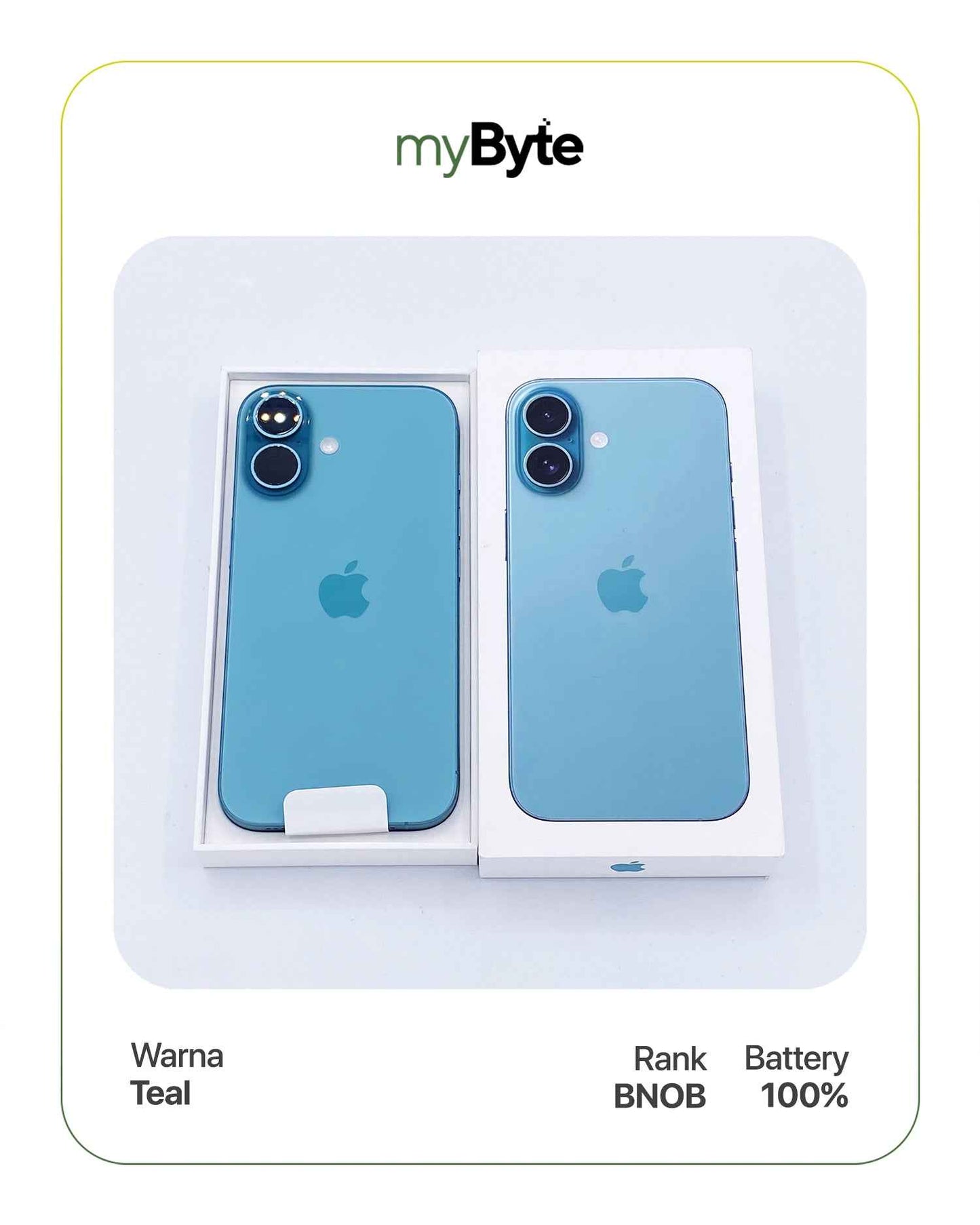 iPhone 16 5G 512GB (Sim Free) Teal myByte International