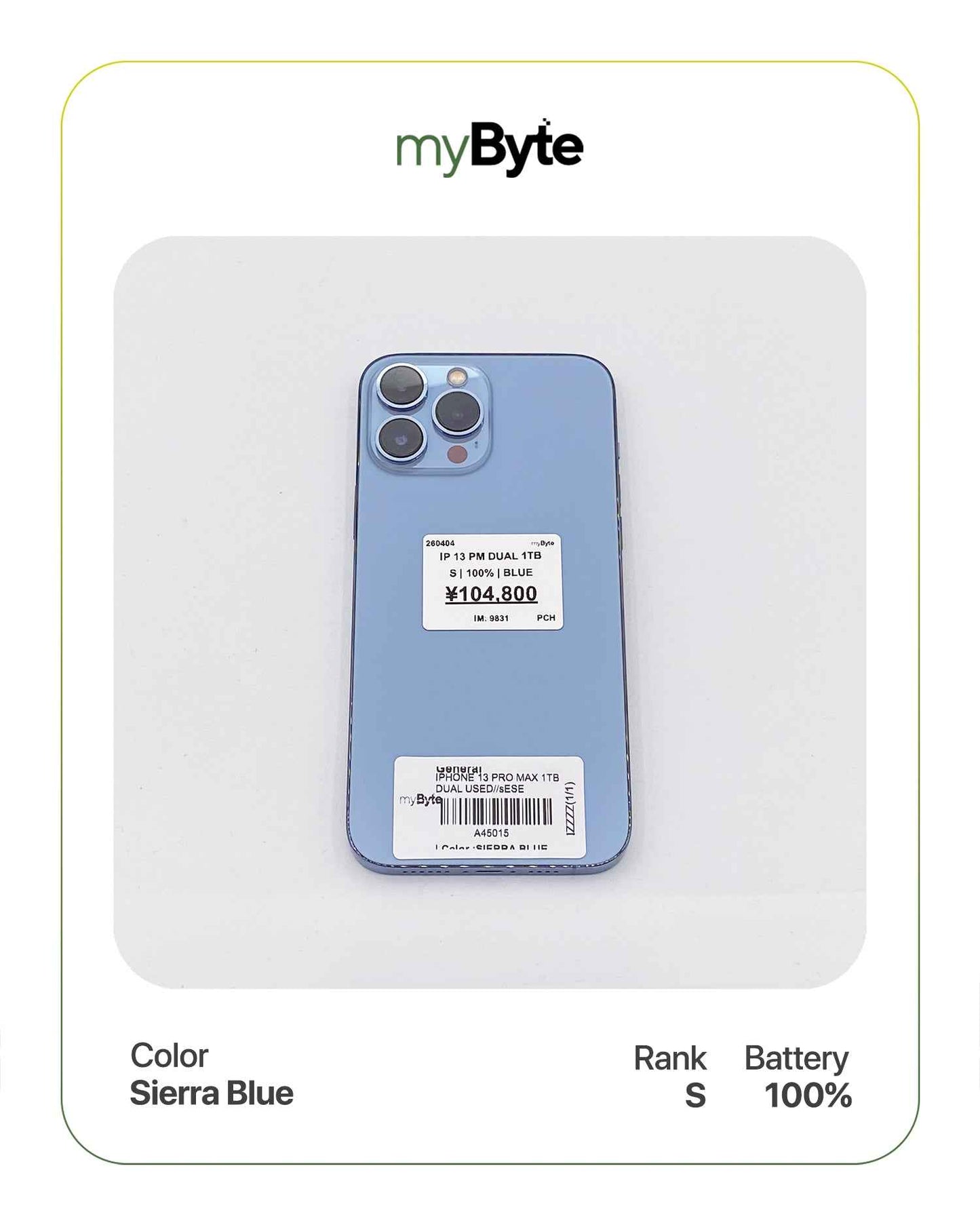 iPhone 13 Pro Max 5G 1TB Silent Camera (Dual SIM) myByte International