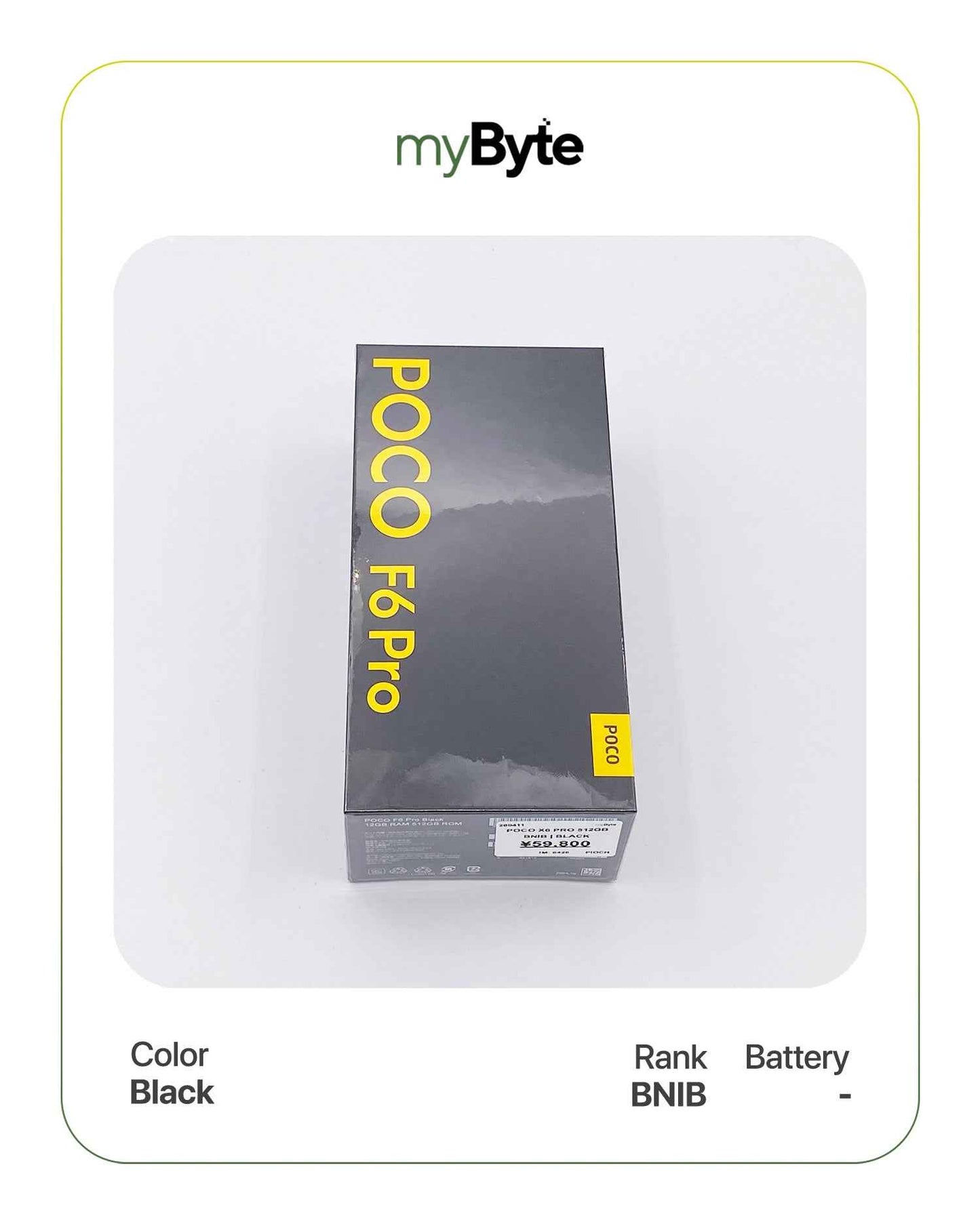 Xiaomi POCO F6 Pro 5G 512GB (SIM Free) Black SIM Free myByte International