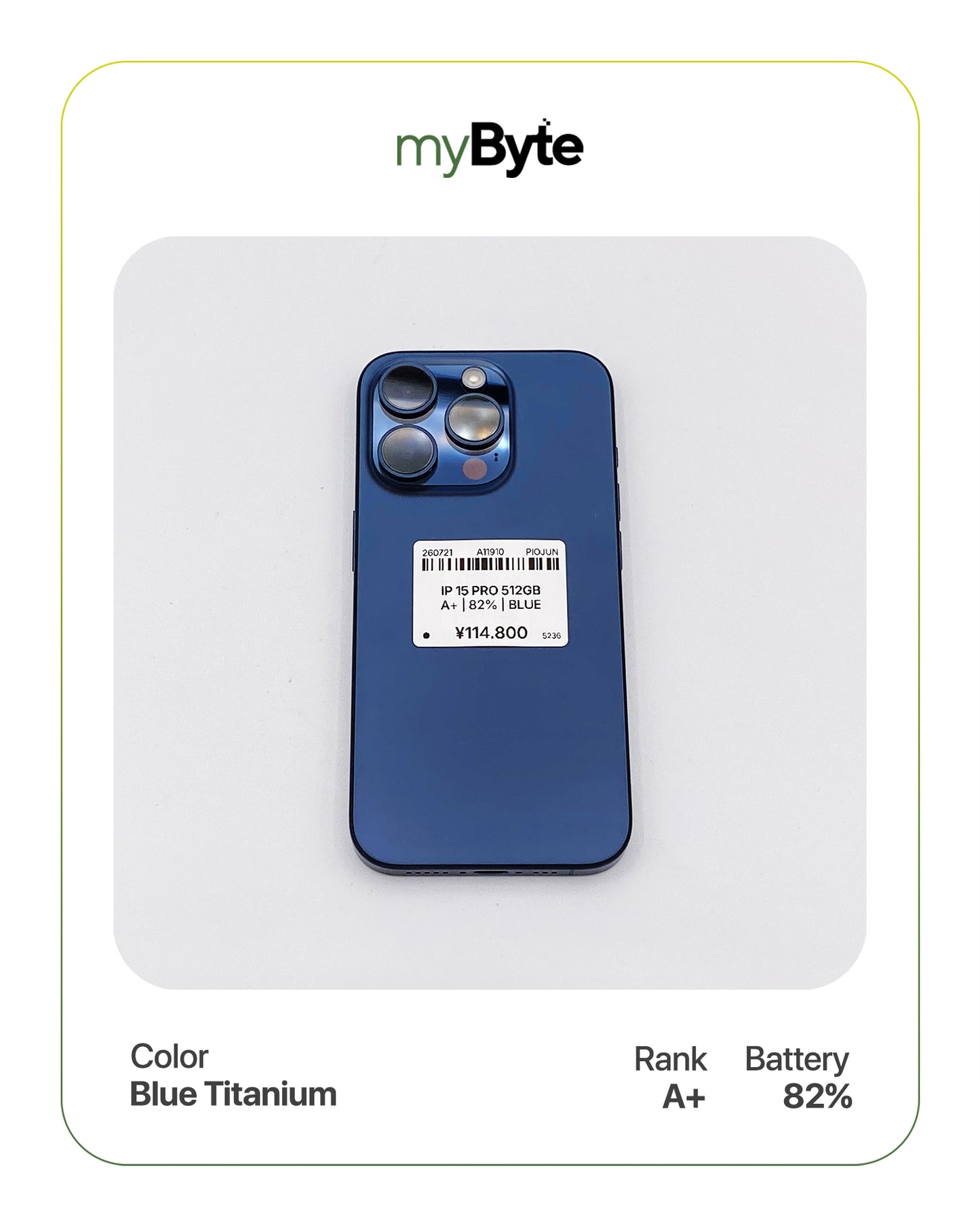 iPhone 15 Pro 5G 512GB (SIM Free) myByte International