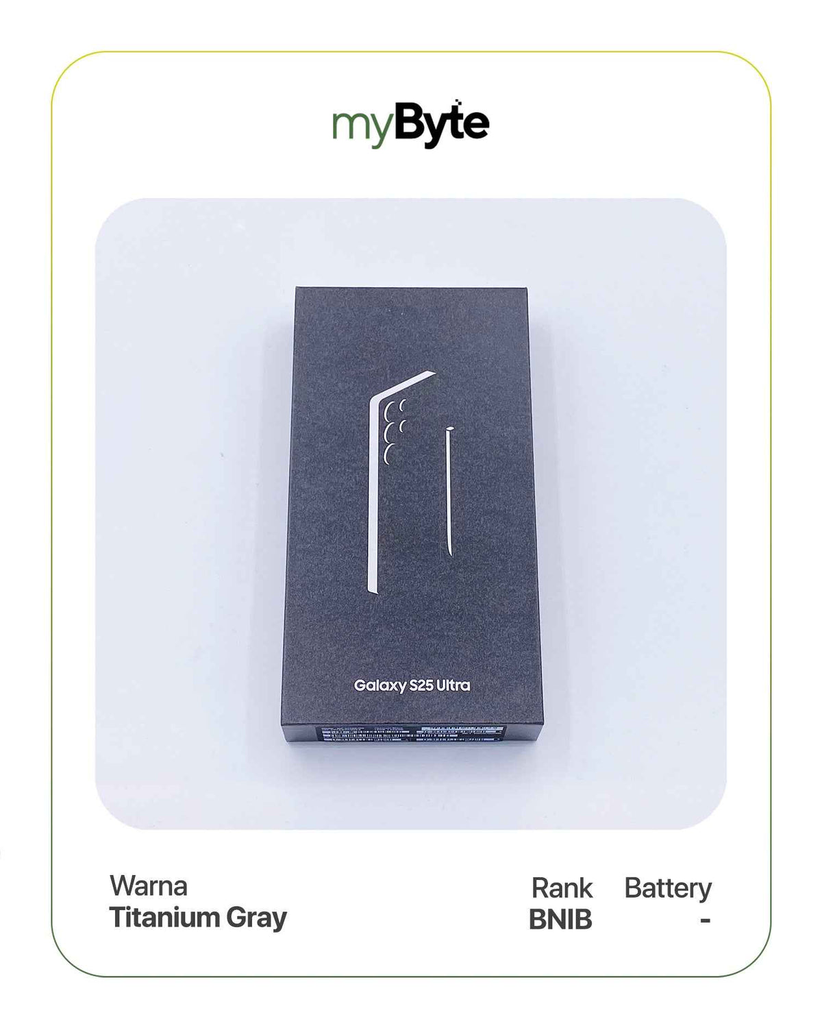Samsung Galaxy S25 Ultra 5G 256GB Titanium Gray myByte International