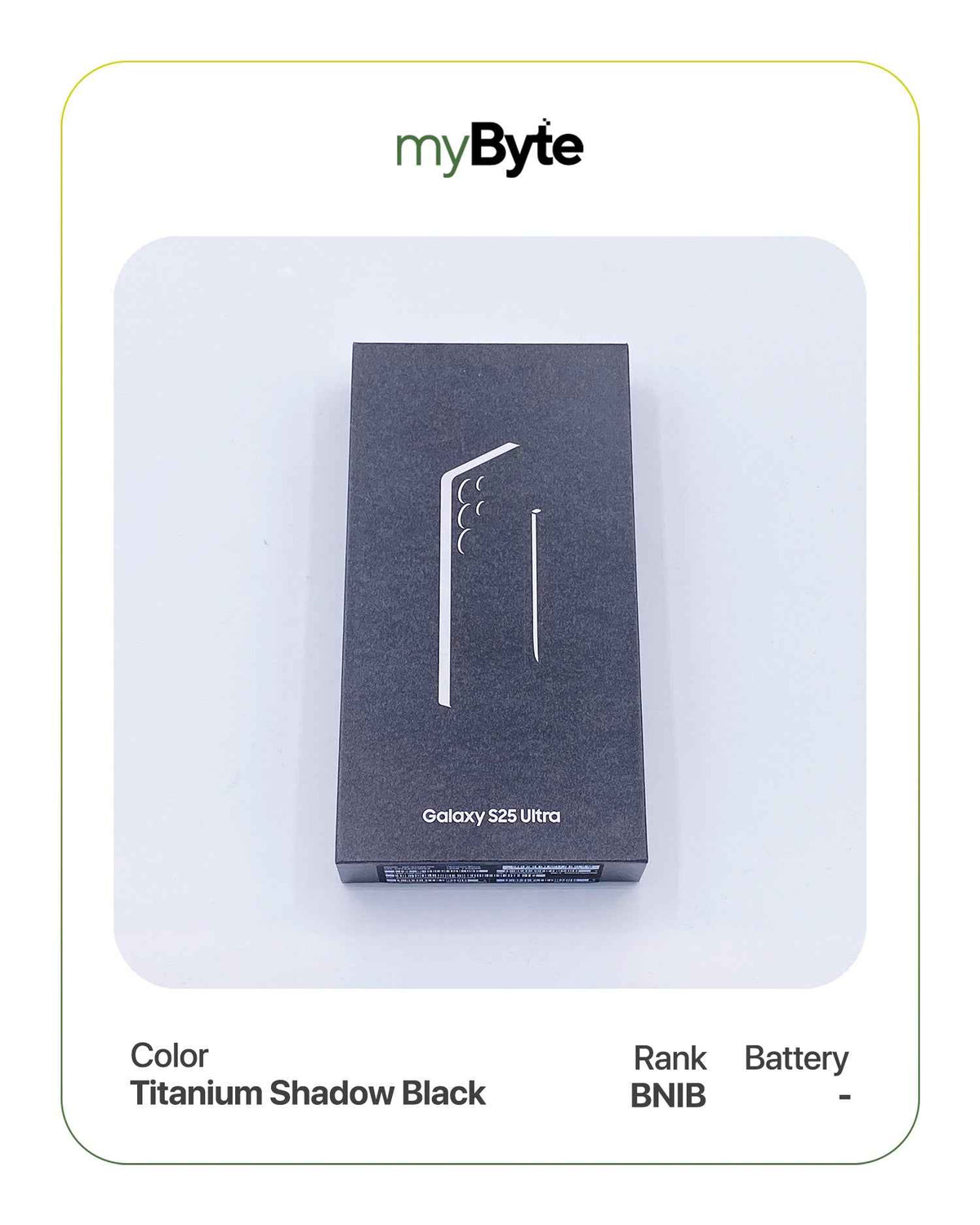 Samsung Galaxy S25 Ultra 5G 512GB (SIM Free) Titanium Shadow Black SIM Free myByte International