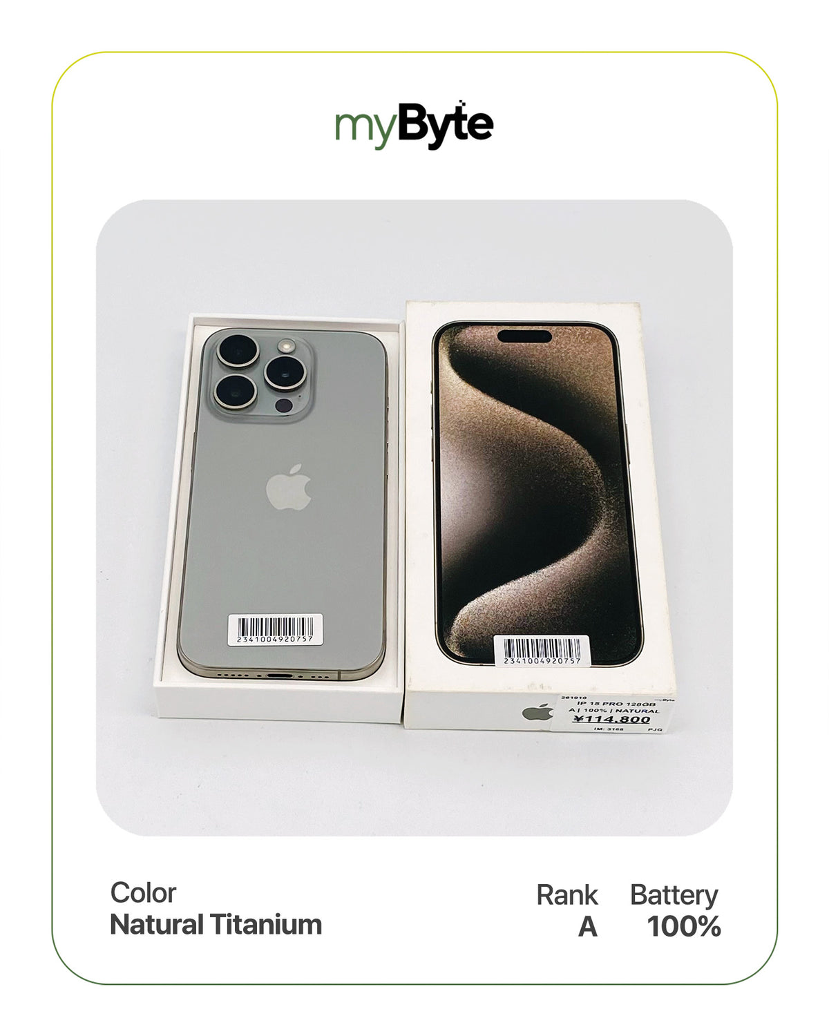 iPhone 15 Pro 5G 128GB (SIM Free) myByte International