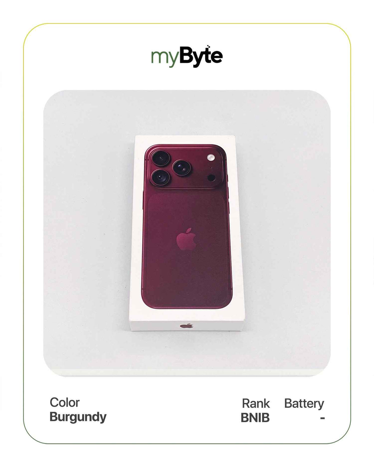 iPhone 18 Pro Max 5G 512GB eSIM (SIM Free) Burgundy myByte International
