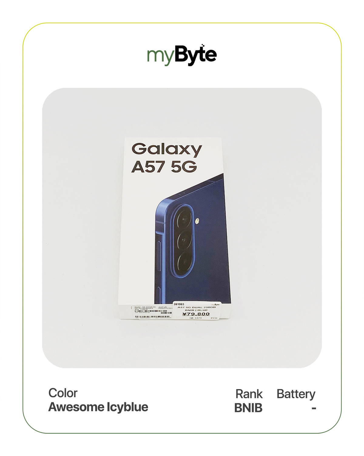 Samsung Galaxy A57 5G 256GB Silent Camera (Dual SIM) Awesome Navy SIM Free 8GB myByte International