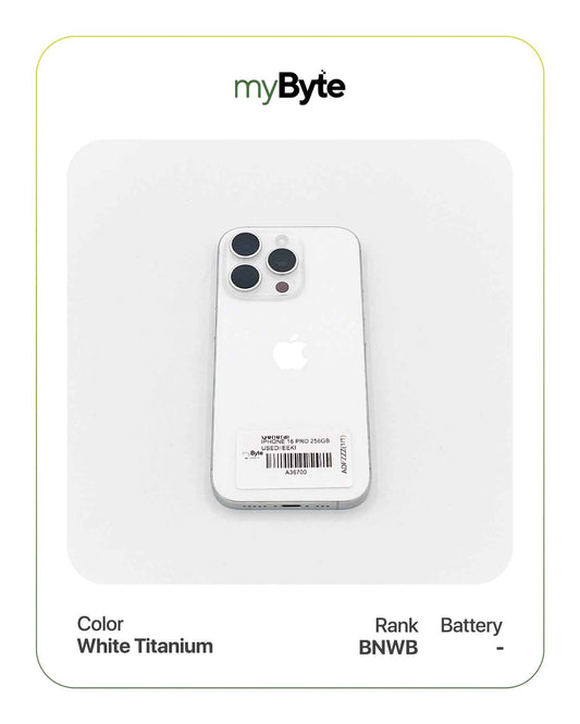 iPhone 16 Pro 5G 256GB White Titanium myByte International