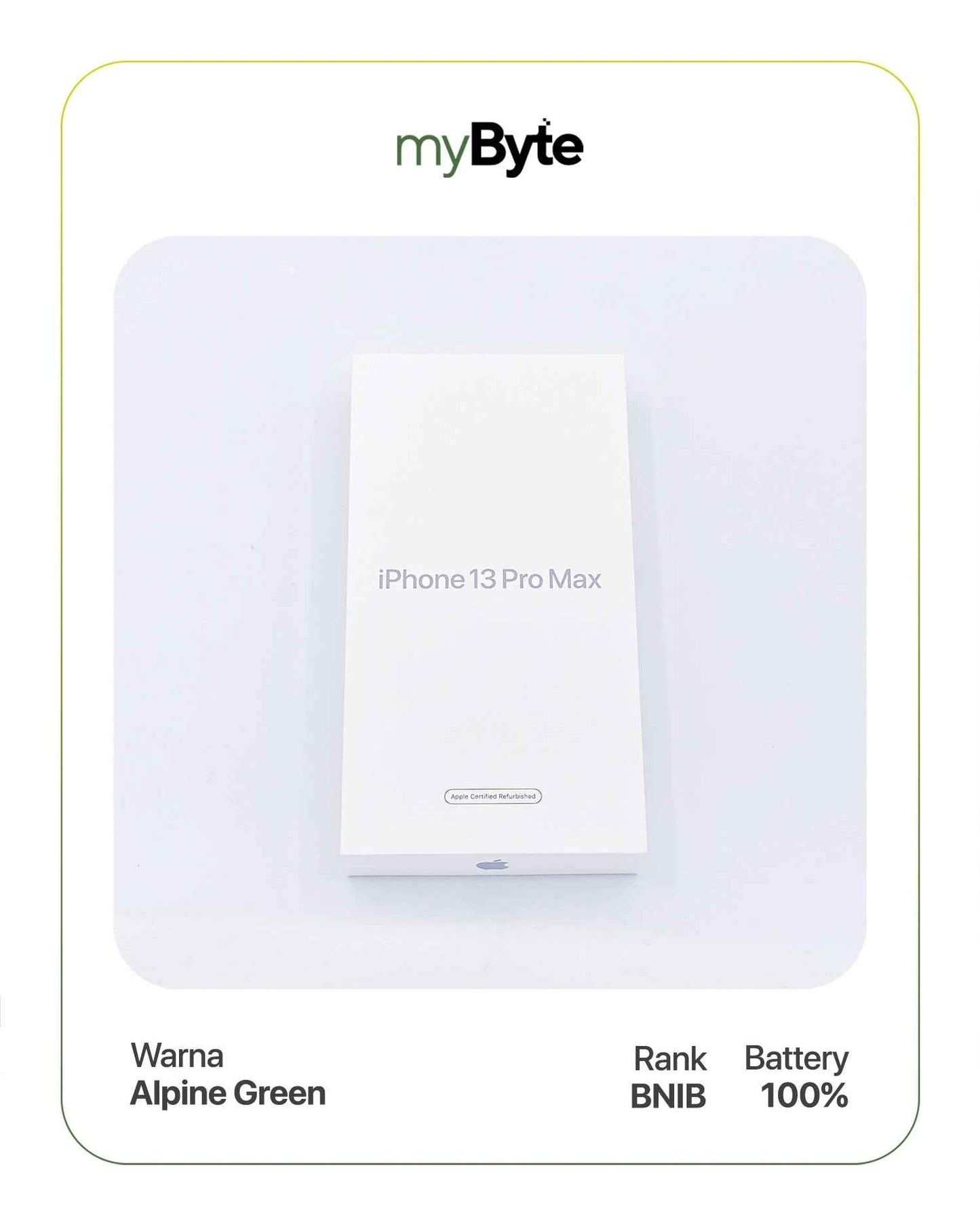 iPhone 13 Pro Max 5G 256GB (SIM Free) Alpine Green SIM Free myByte International