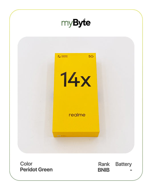 Realme 14x 5G 128GB Silent Camera (Dual SIM) Peridot Green SIM Free myByte International