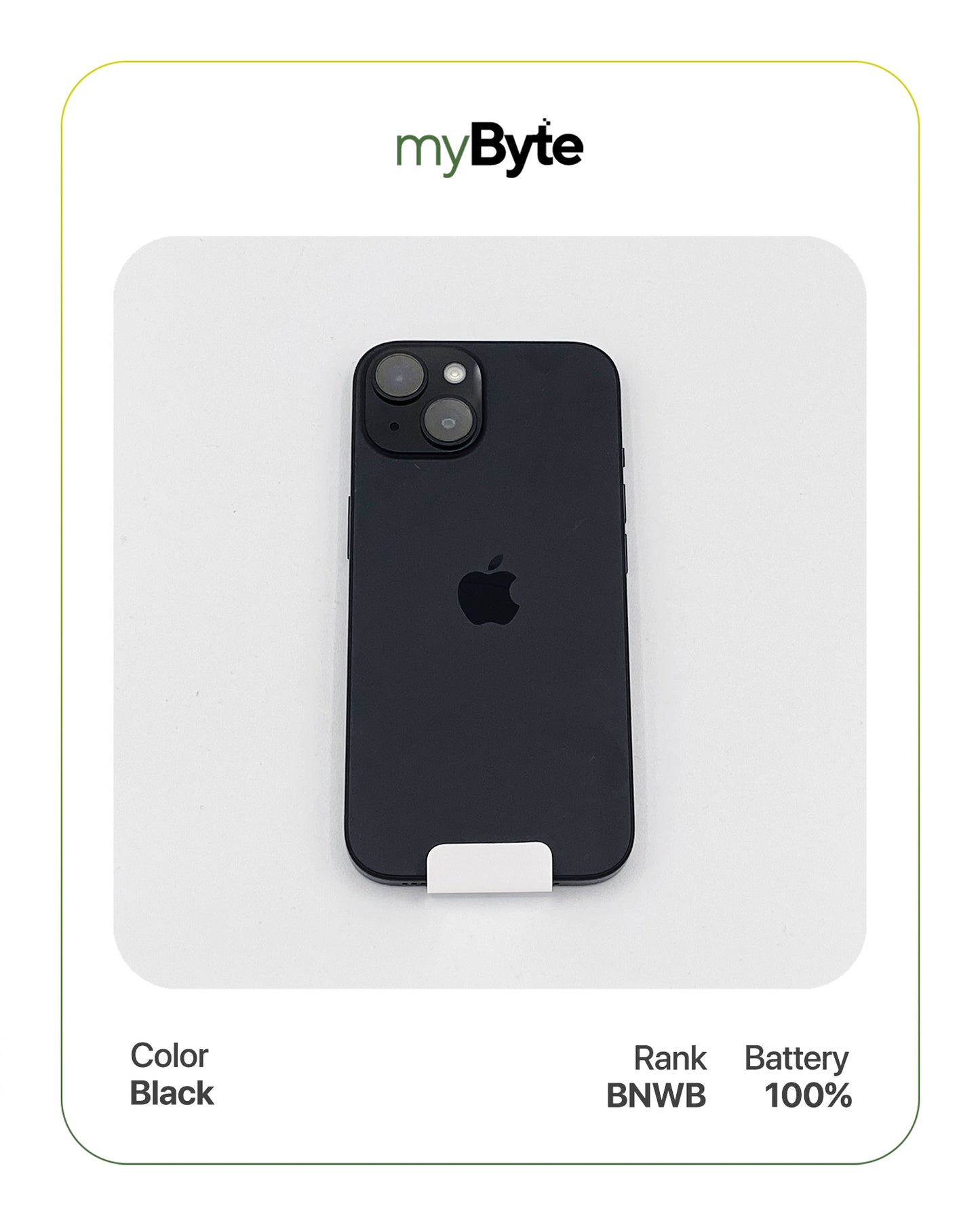 iPhone 15 5G 128GB (SIM Free) Black myByte International