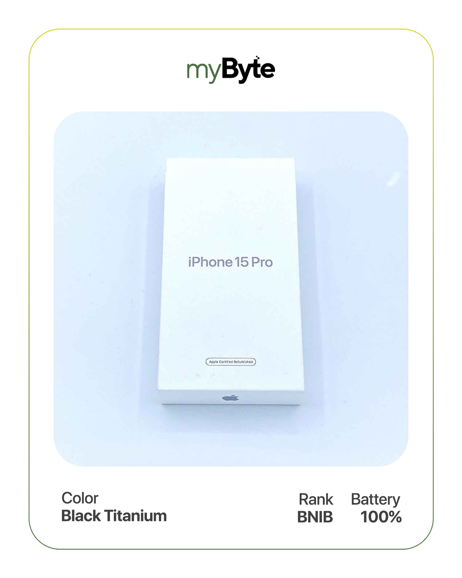 iPhone 15 Pro 5G 128GB (Sim Free) Black Titanium SIM Free myByte International