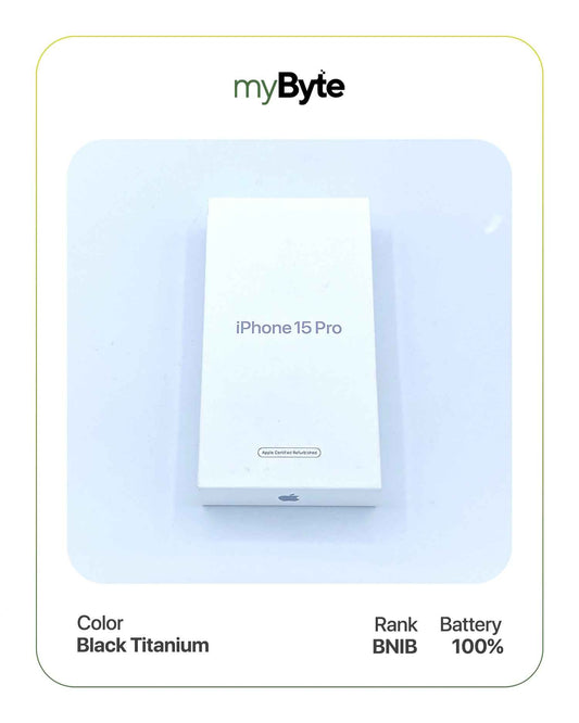 iPhone 15 Pro 5G 256GB (Sim Free) Black Titanium SIM Free myByte International
