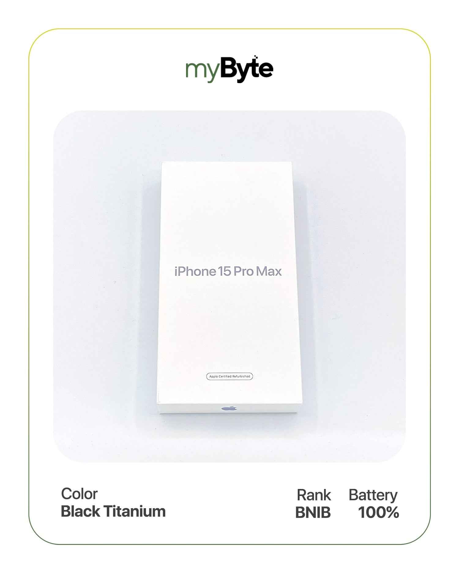 iPhone 15 Pro Max 5G 512GB Silent Camera (Dual SIM) Black Titanium SIM Free myByte International