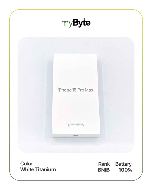 iPhone 15 Pro Max 5G 512GB Silent Camera (Dual SIM) White Titanium SIM Free myByte International