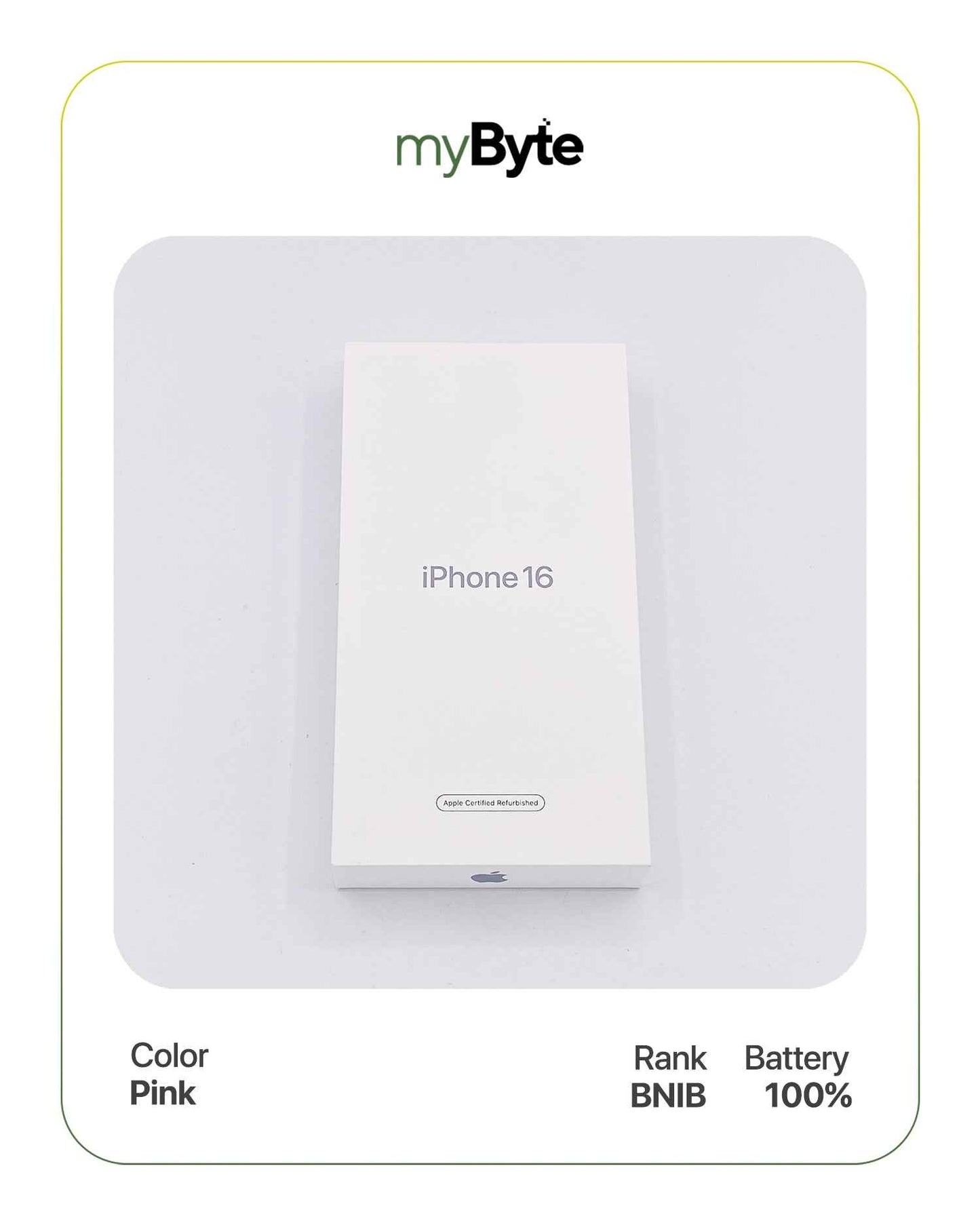 iPhone 16 5G 128GB (SIM Free) Pink myByte International