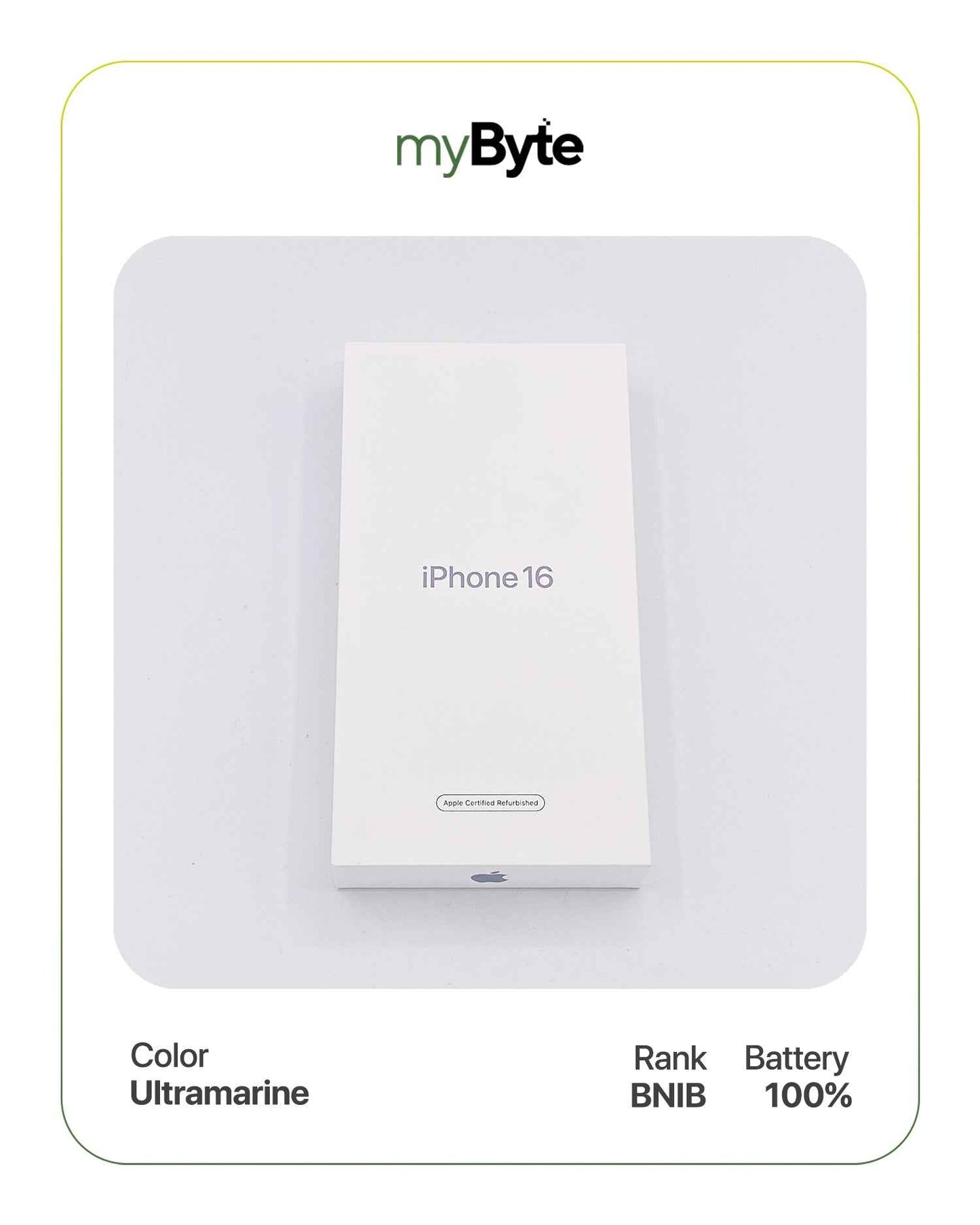 iPhone 16 5G 128GB (SIM Free) Ultramarine myByte International