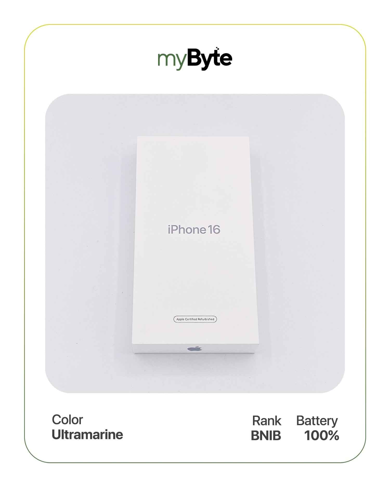 iPhone 16 5G 128GB (SIM Free) Ultramarine myByte International