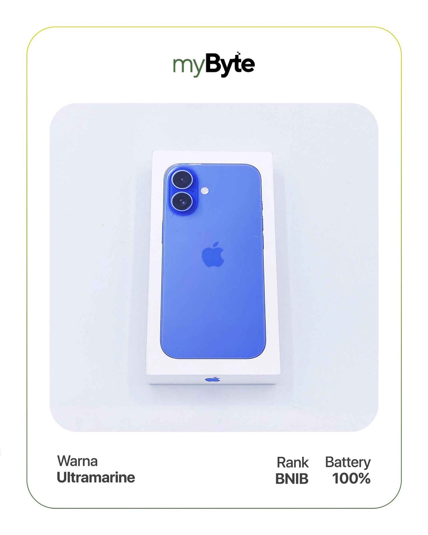 iPhone 16 Plus 5G 256GB (SIM Free) Ultramarine myByte International