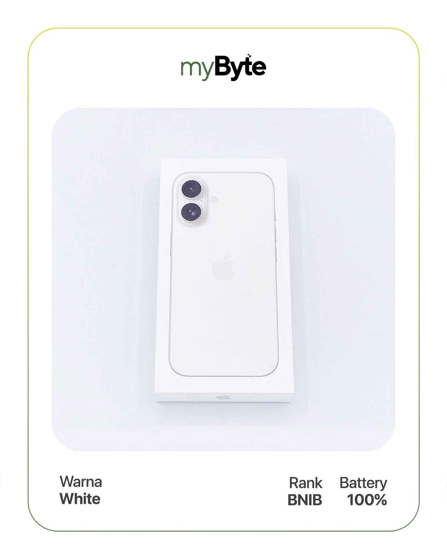 iPhone 16 Plus 5G 256GB (SIM Free) White myByte International