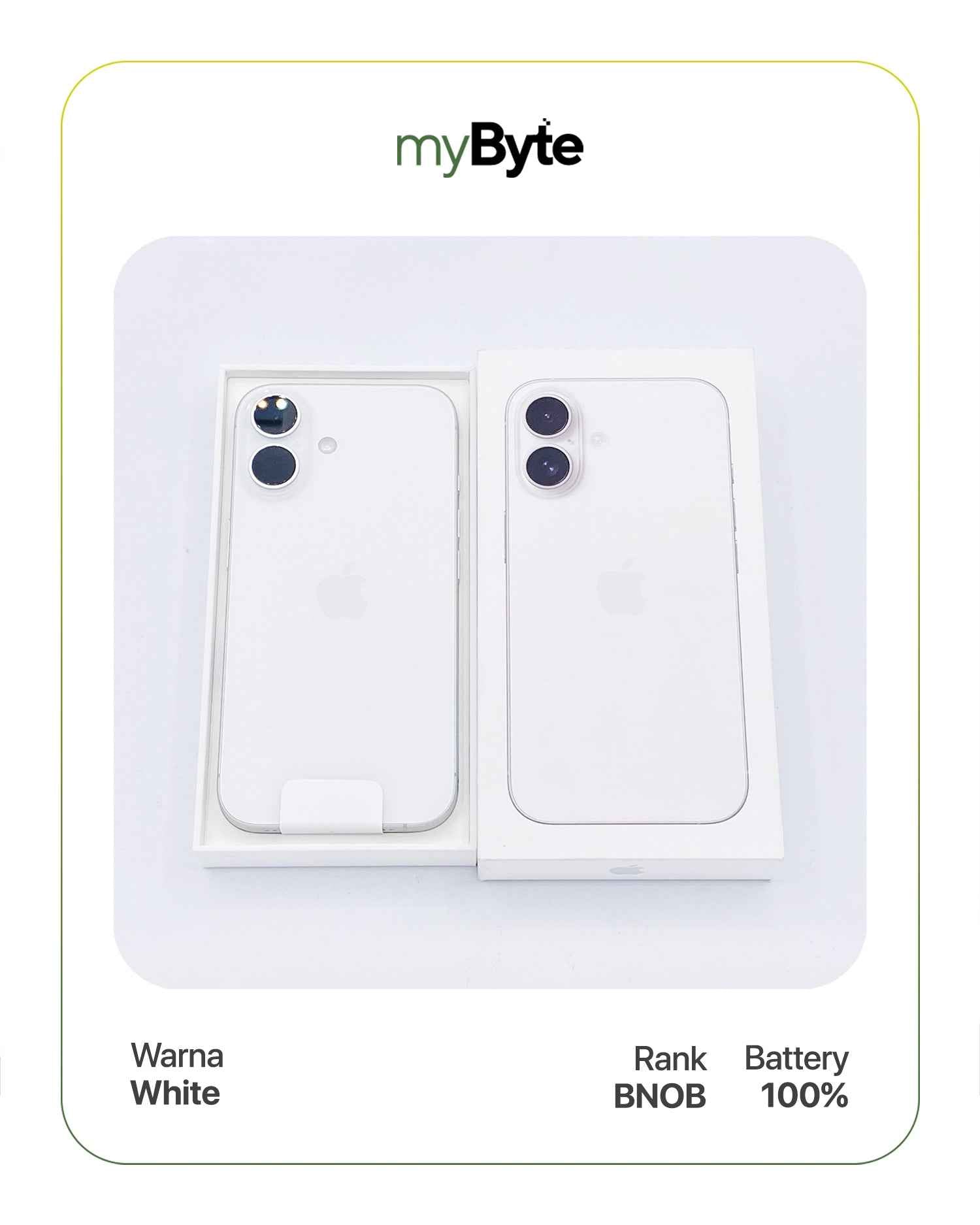 iPhone 16 5G 256GB (SIM Free) White myByte International