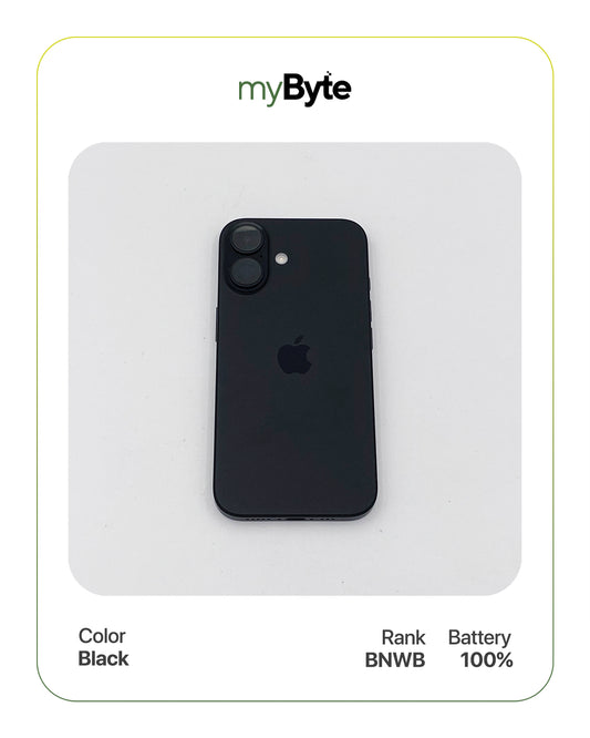 iPhone 16 5G 512GB (SIM Free) Black myByte International