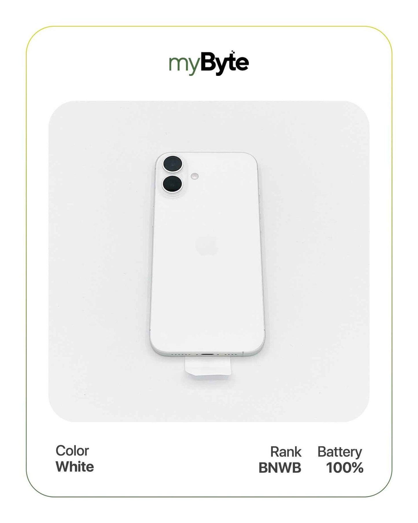 iPhone 16 Plus 5G 256GB (SIM Free) White myByte International