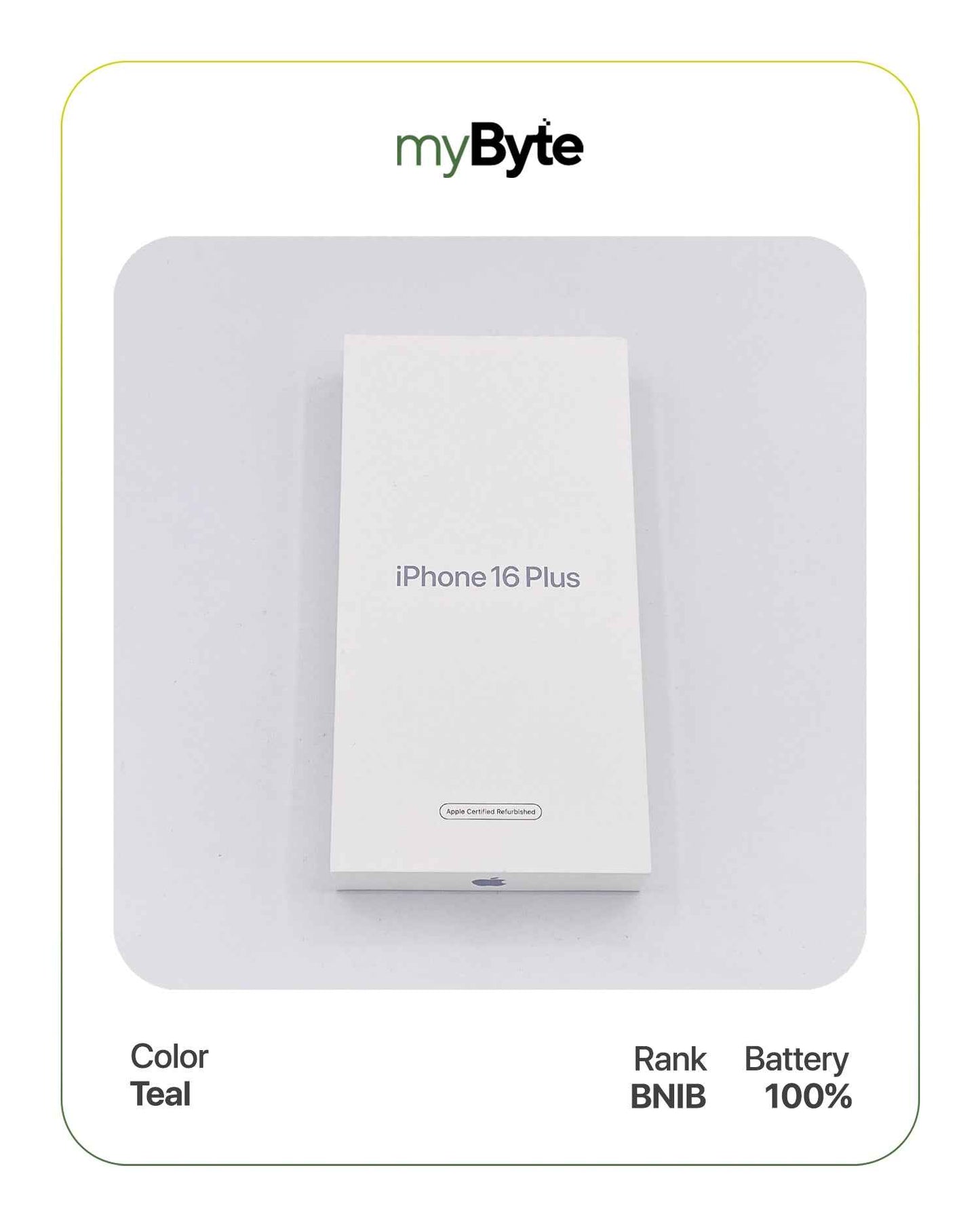 iPhone 16 Plus 5G 128GB (SIM Free) Teal SIM Free myByte International