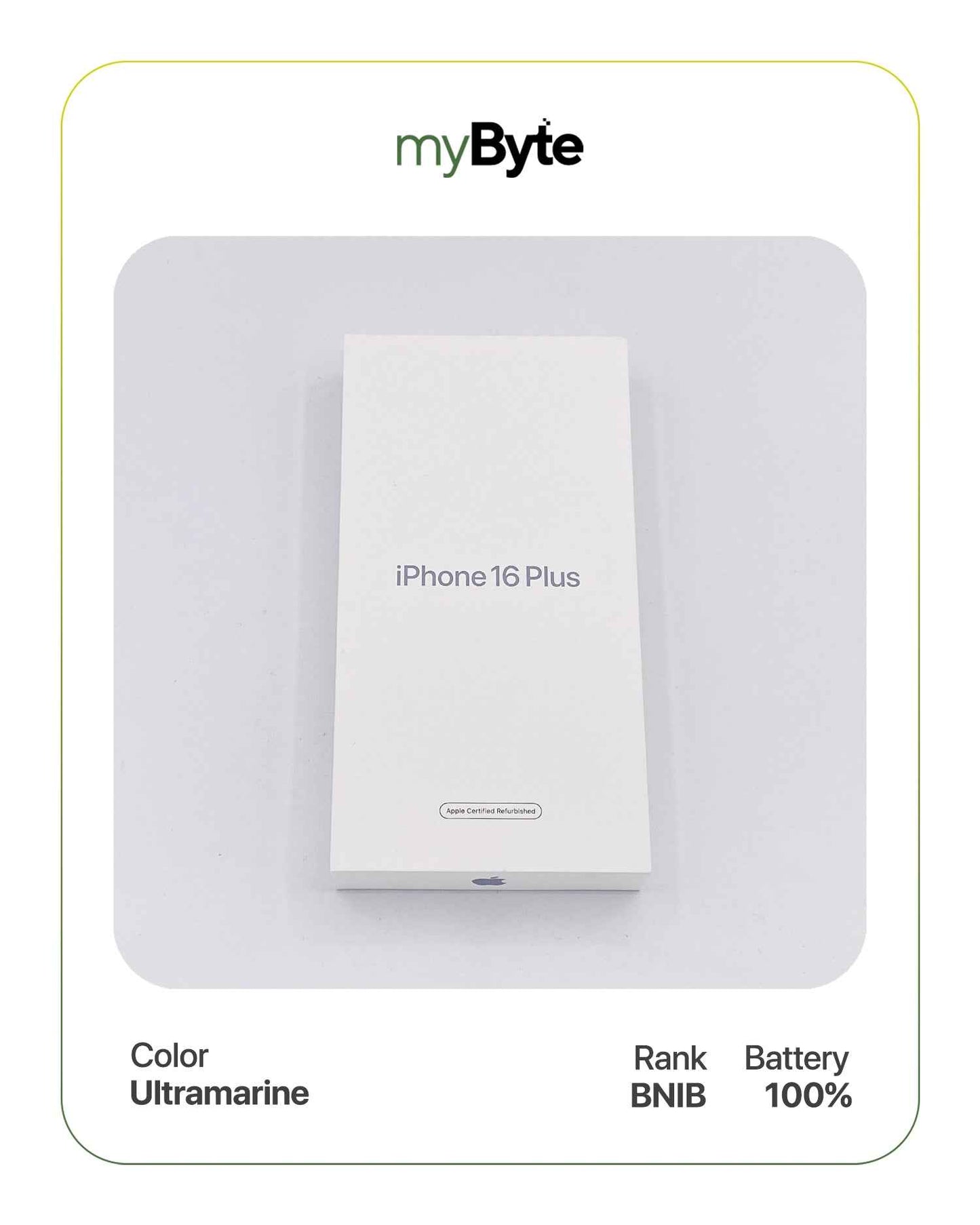 iPhone 16 Plus 5G 128GB (SIM Free) Ultramarine SIM Free myByte International