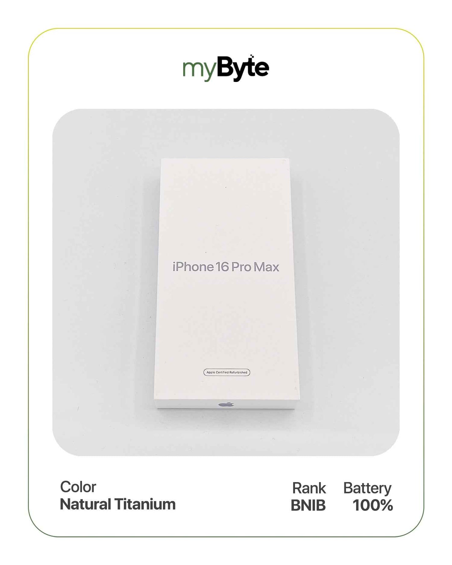 iPhone 16 Pro Max 5G 256GB (Sim Free) Natural Titanium SIM Free myByte International