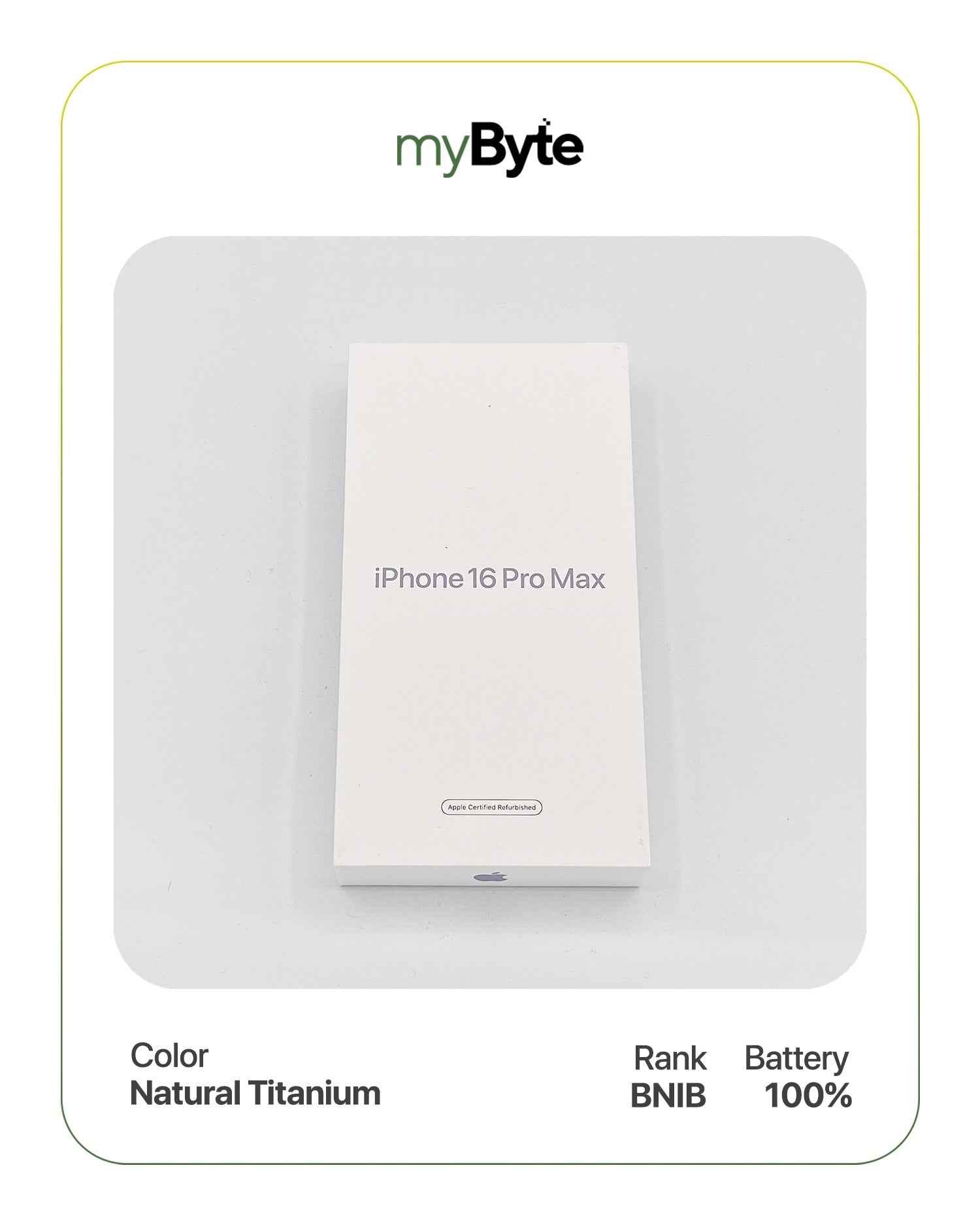 iPhone 16 Pro Max 5G 1TB (Sim Free) Natural Titanium SIM Free myByte International