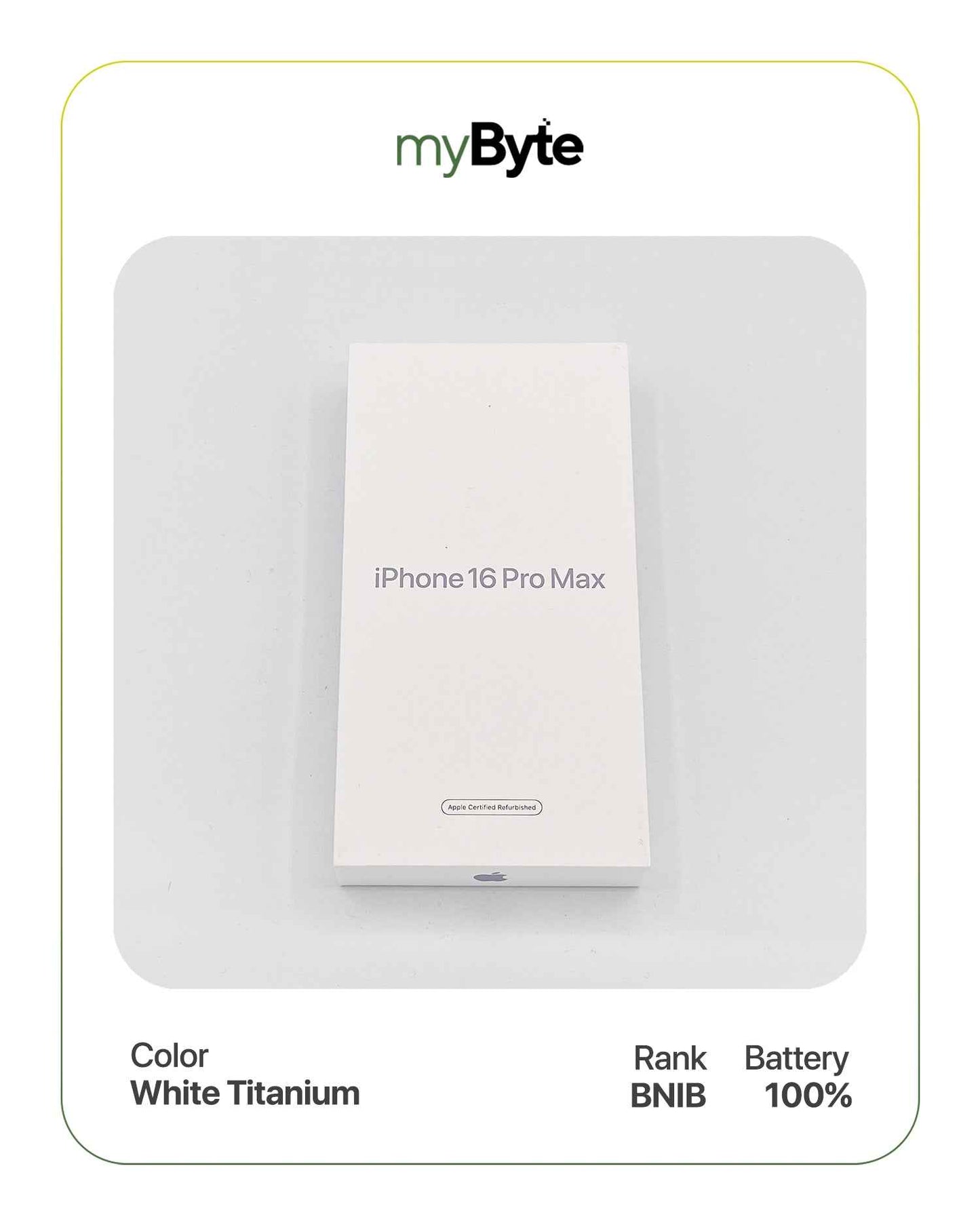 iPhone 16 Pro Max 5G 256GB (Sim Free) White Titanium SIM Free myByte International