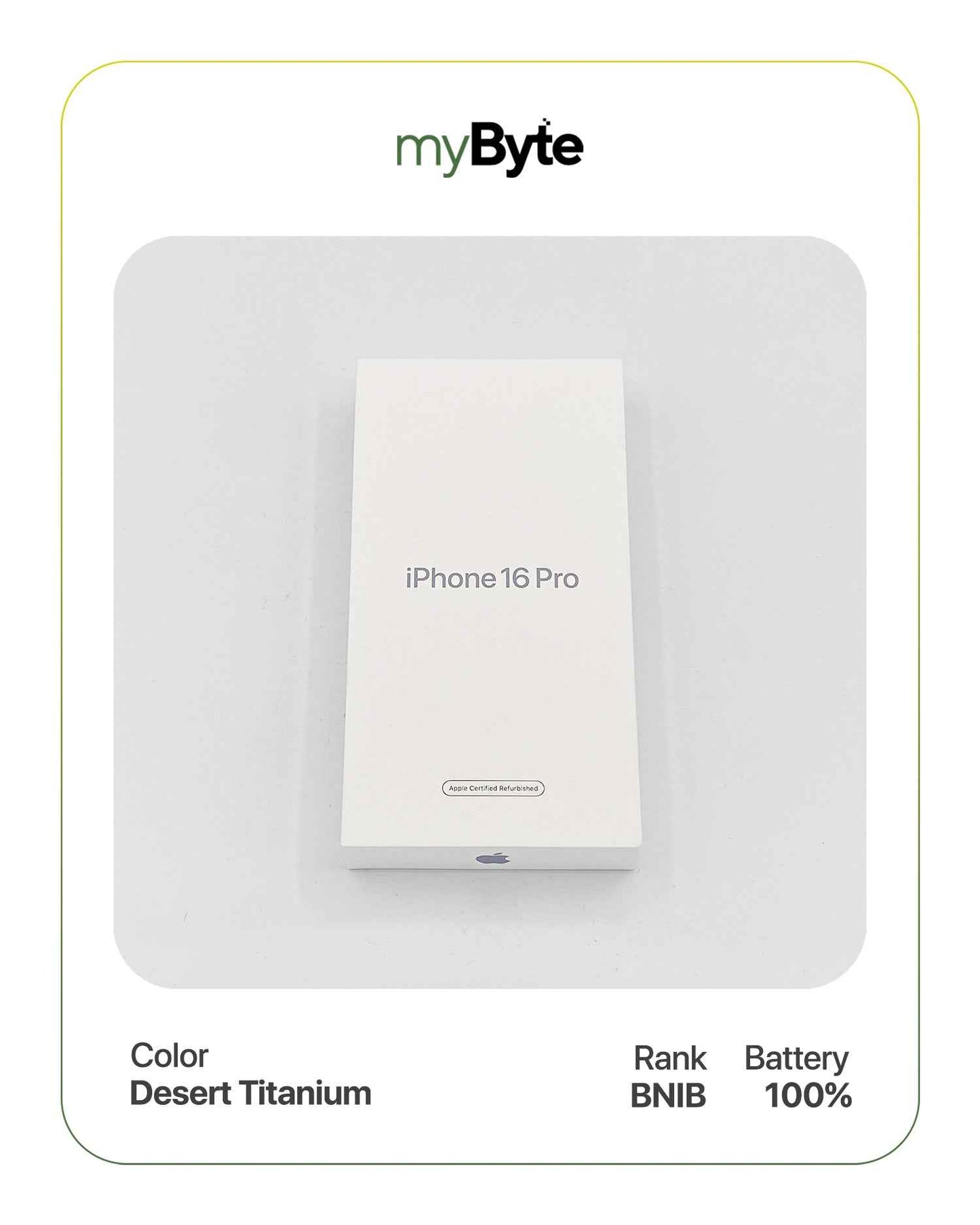 iPhone 16 Pro 5G 256GB (SIM Free) Desert Titanium SIM Free myByte International