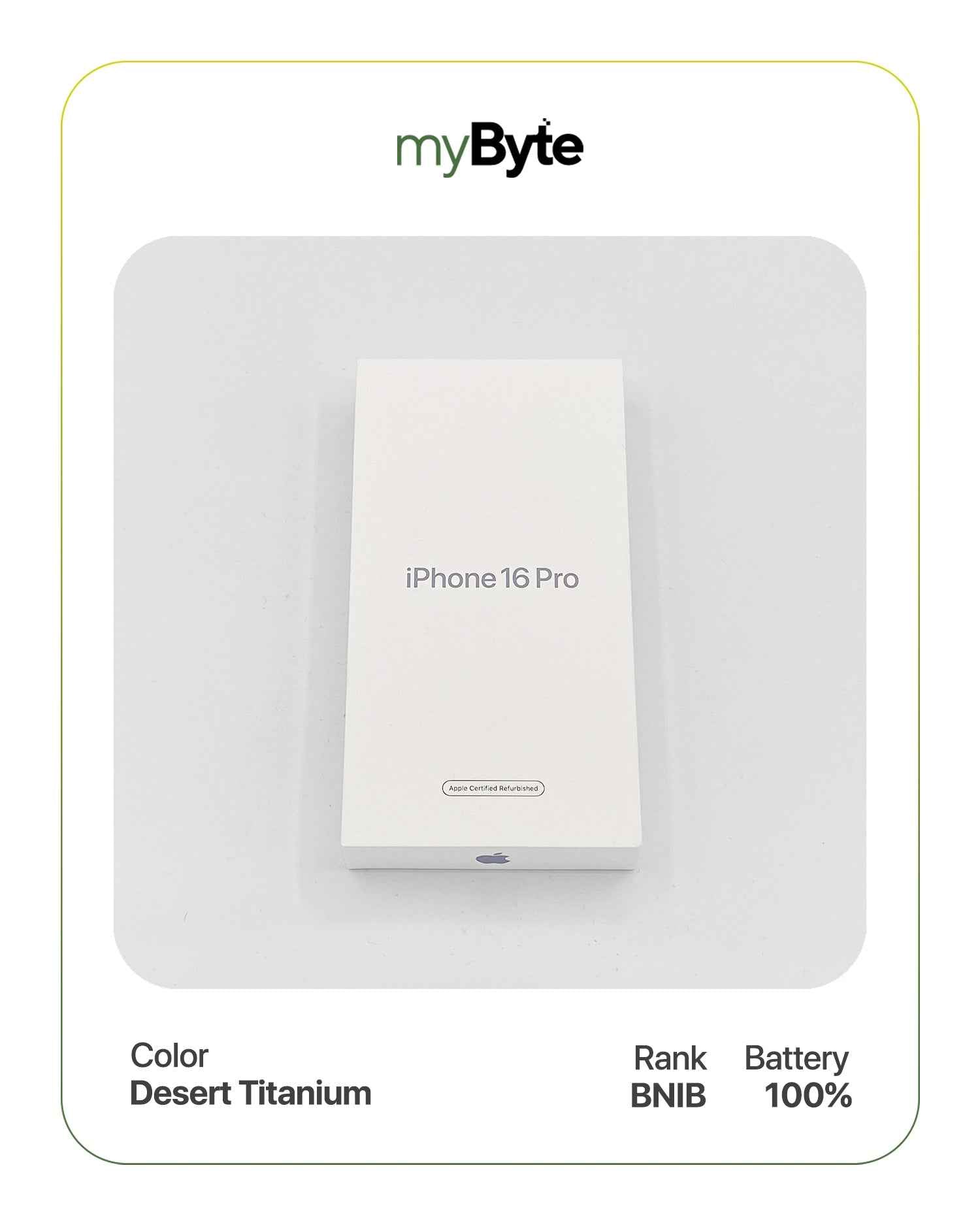 iPhone 16 Pro 5G 128GB (Sim Free) Desert Titanium SIM Free myByte International