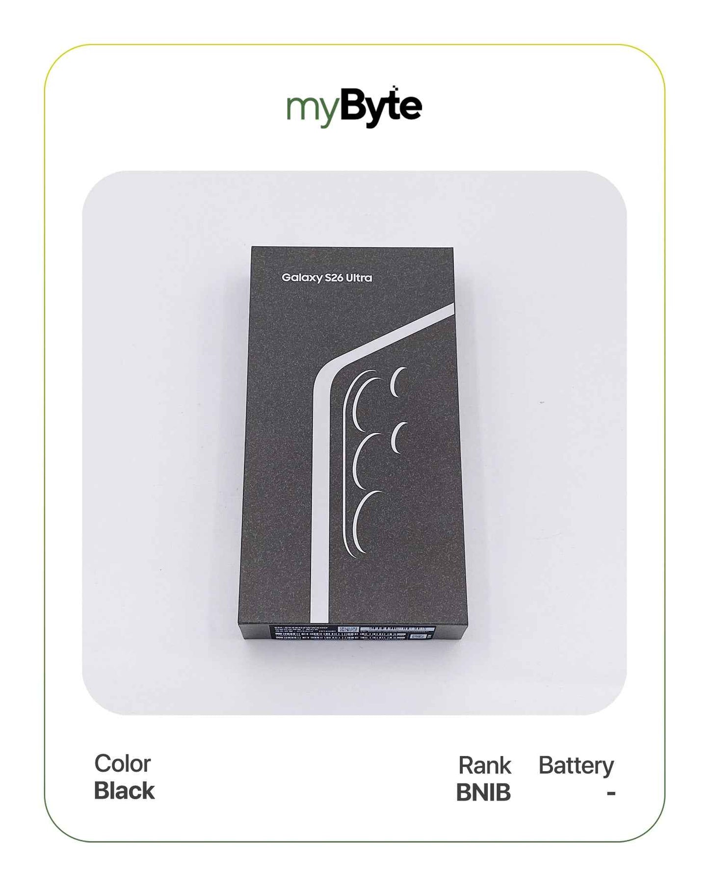Samsung Galaxy S26 Ultra 5G 256GB (SIM Free) Black SIM Free myByte International