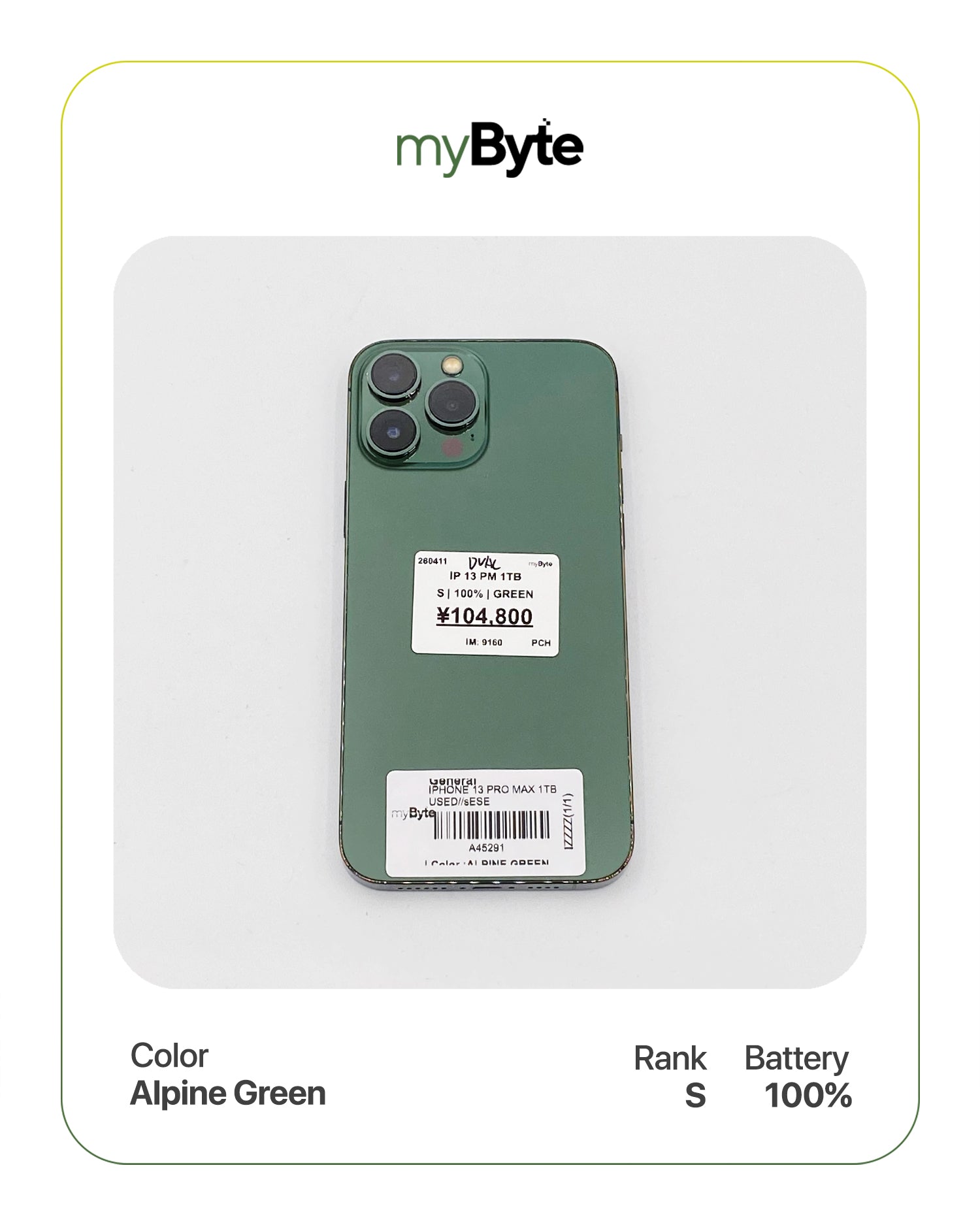 iPhone 13 Pro Max 5G 1TB Silent Camera (Dual SIM) myByte International