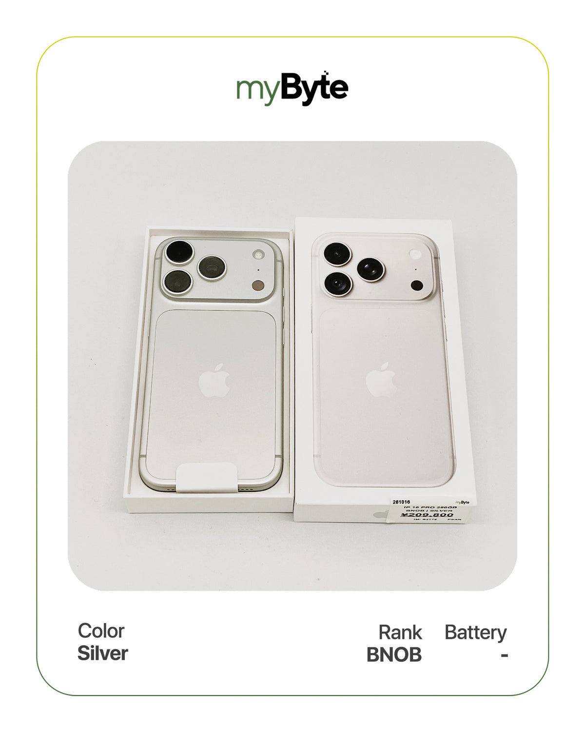 iPhone 18 Pro 5G 256GB SIM Fisik (SIM Free) Silver myByte International