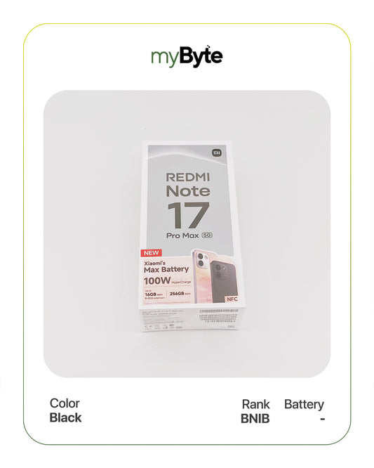 Redmi Note 17 Pro Max 5G 512GB (SIM Free) Black SIM Free myByte International