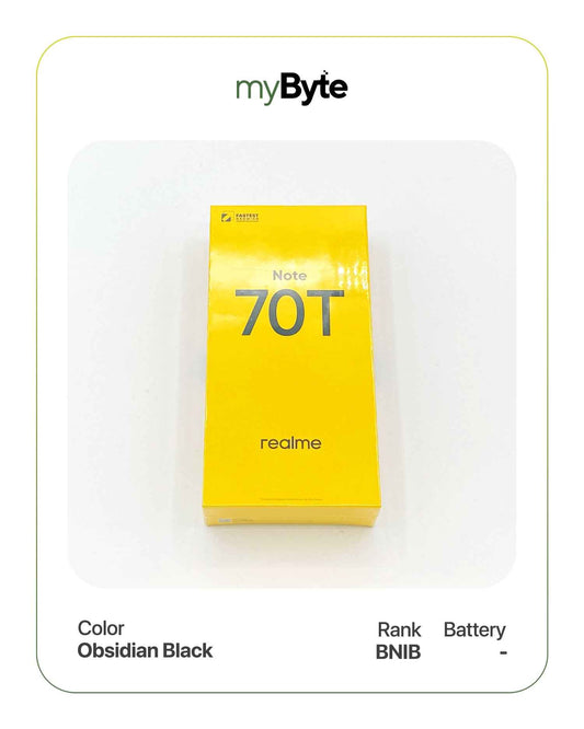 Realme Note 70T 256GB Silent Camera (Dual SIM) Obsidian Black SIM Free myByte International