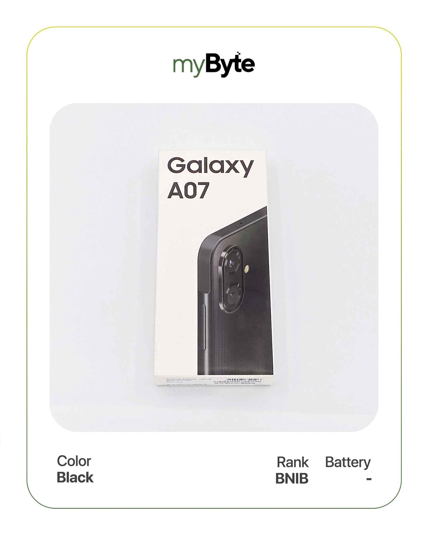 Samsung Galaxy A07 128GB (SIM Free) Black SIM Free 6GB myByte International