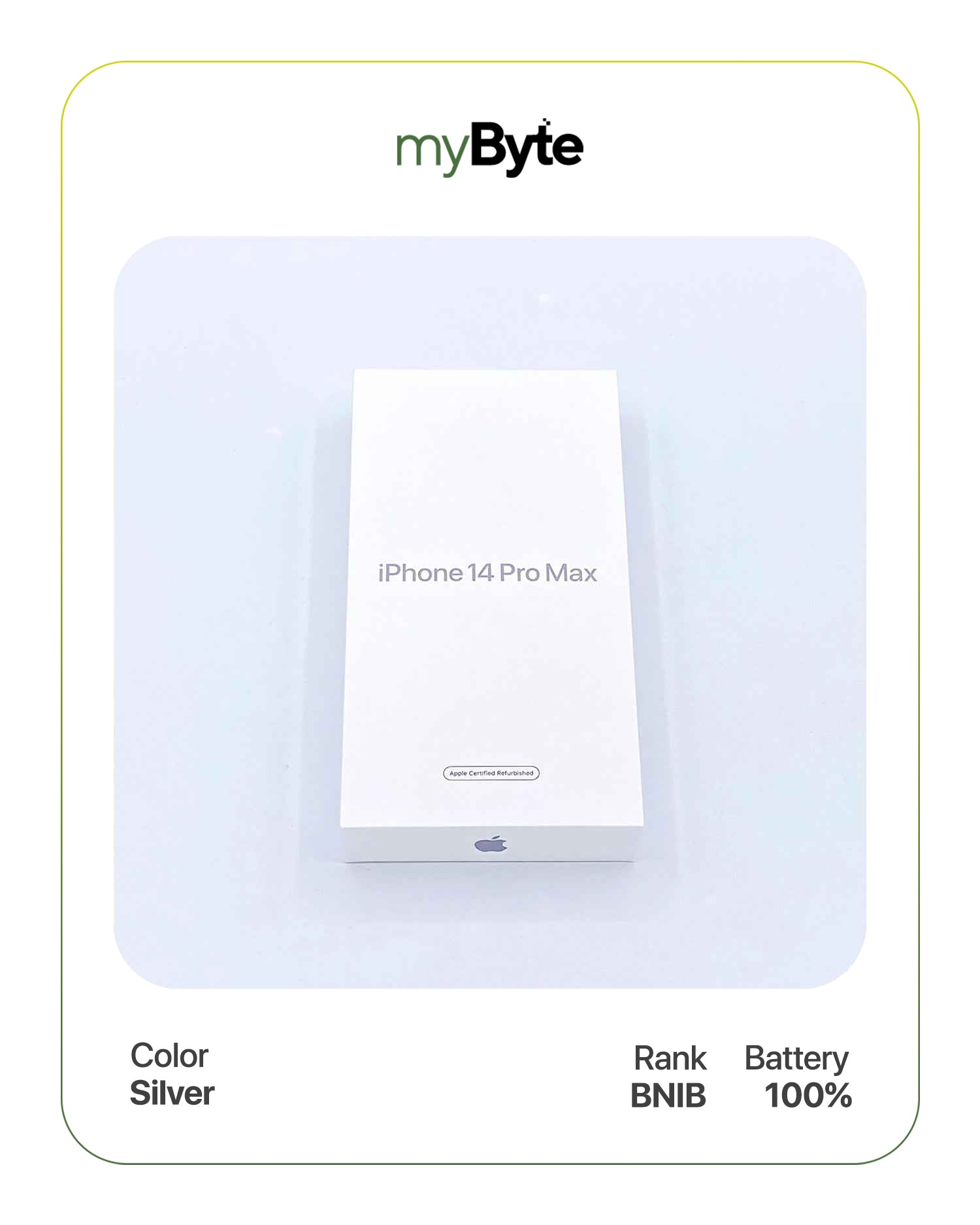 iPhone 14 Pro Max 5G 128GB (SIM Free) Silver SIM Free myByte International