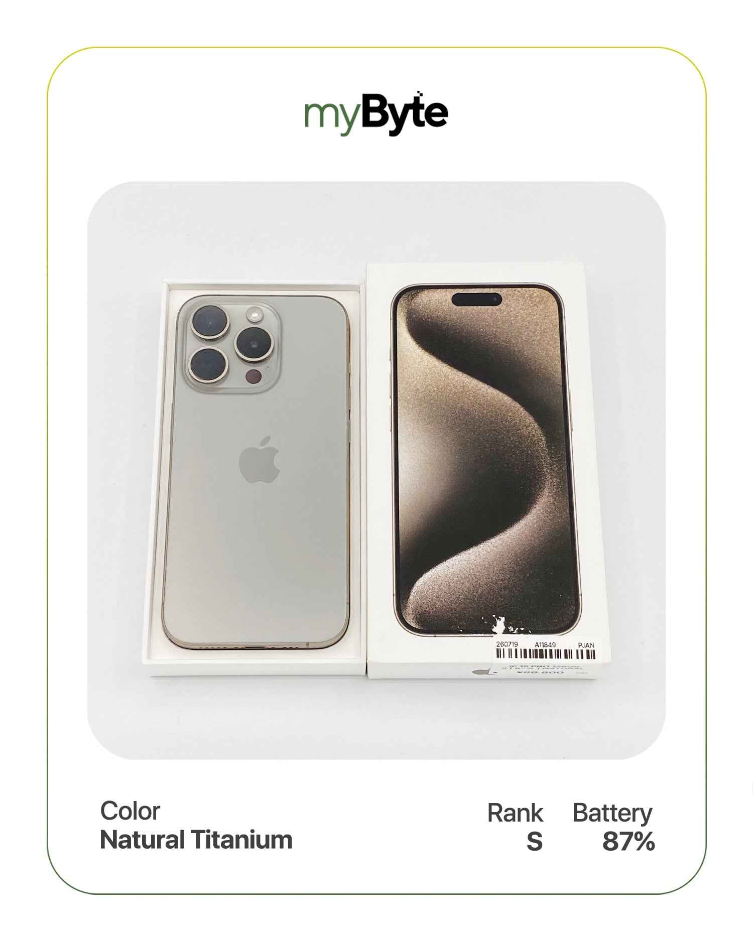 iPhone 15 Pro 5G 128GB (SIM Free) myByte International