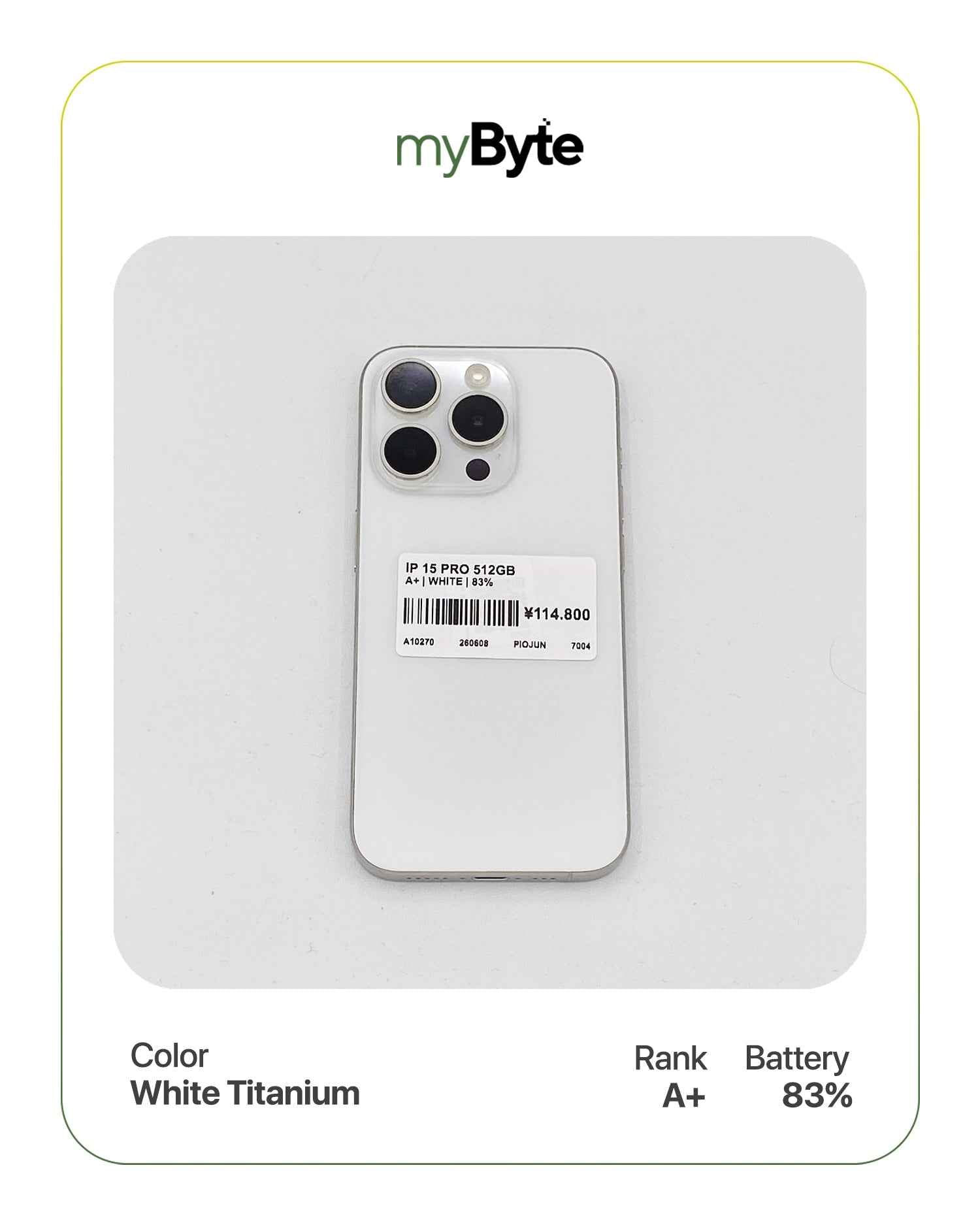 iPhone 15 Pro 5G 512GB (SIM Free) myByte International