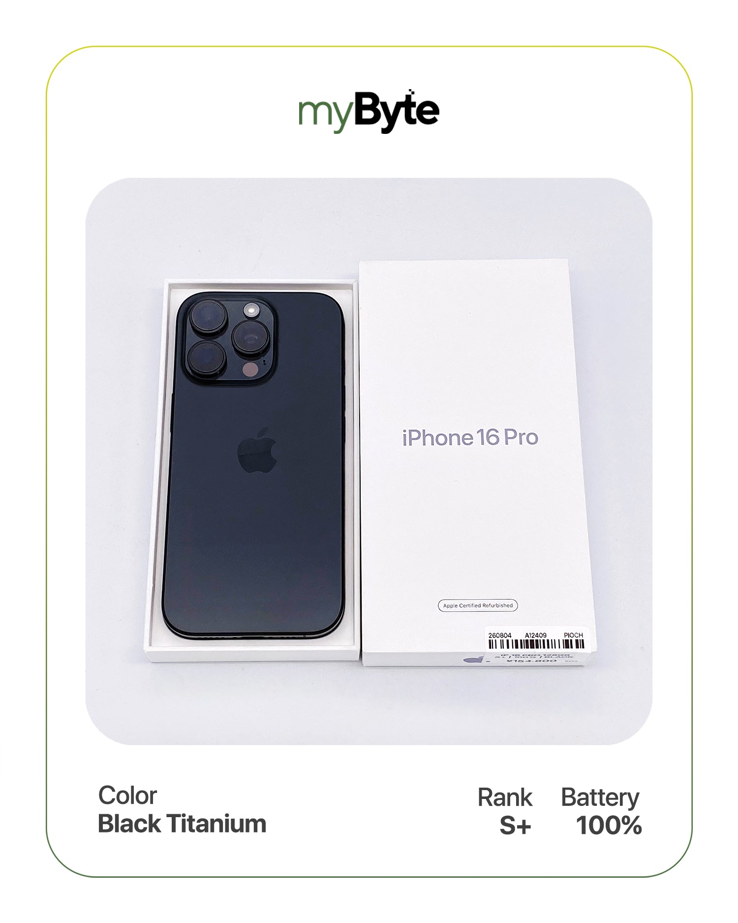 iPhone 16 Pro 5G 128GB (SIM Free) myByte International