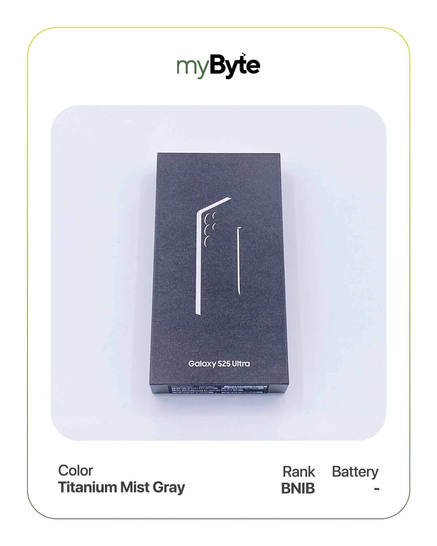 Samsung Galaxy S25 Ultra 5G 512GB Silent Camera (Dual SIM) Titanium Mist Gray SIM Free myByte International