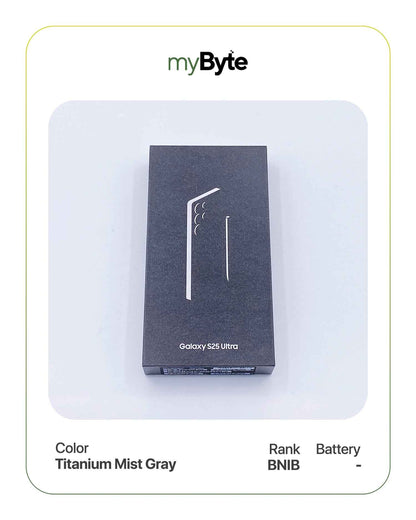 Samsung Galaxy S25 Ultra 5G 512GB Silent Camera (Dual SIM) Titanium Mist Gray SIM Free myByte International