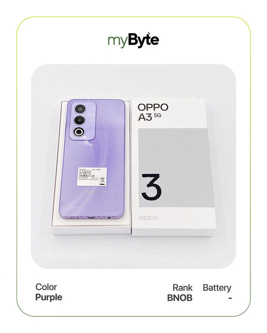OPPO A3 5G 128GB (Sim Free) Purple SIM Free myByte International