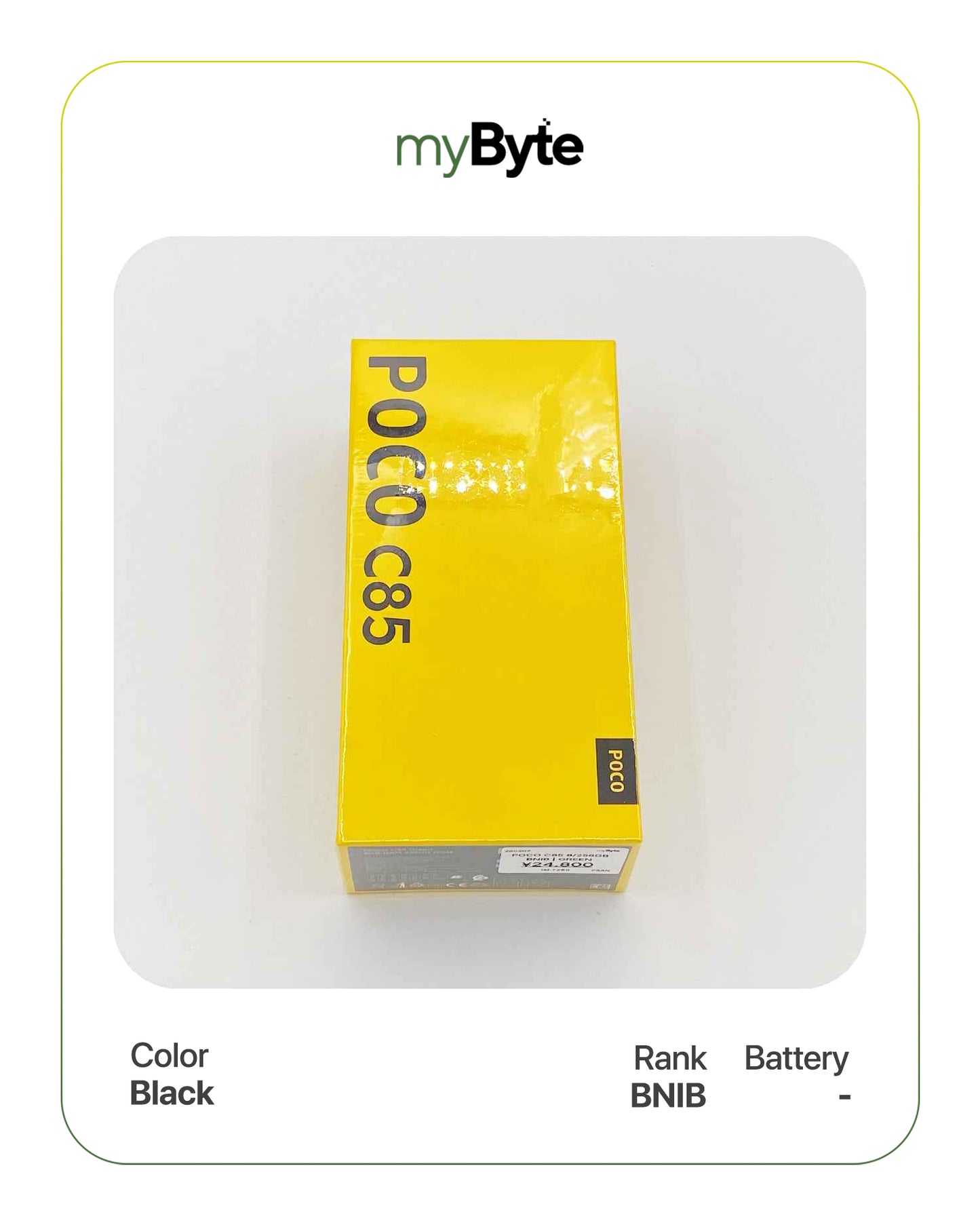 Xiaomi POCO C85 256GB Black SIM Free myByte International