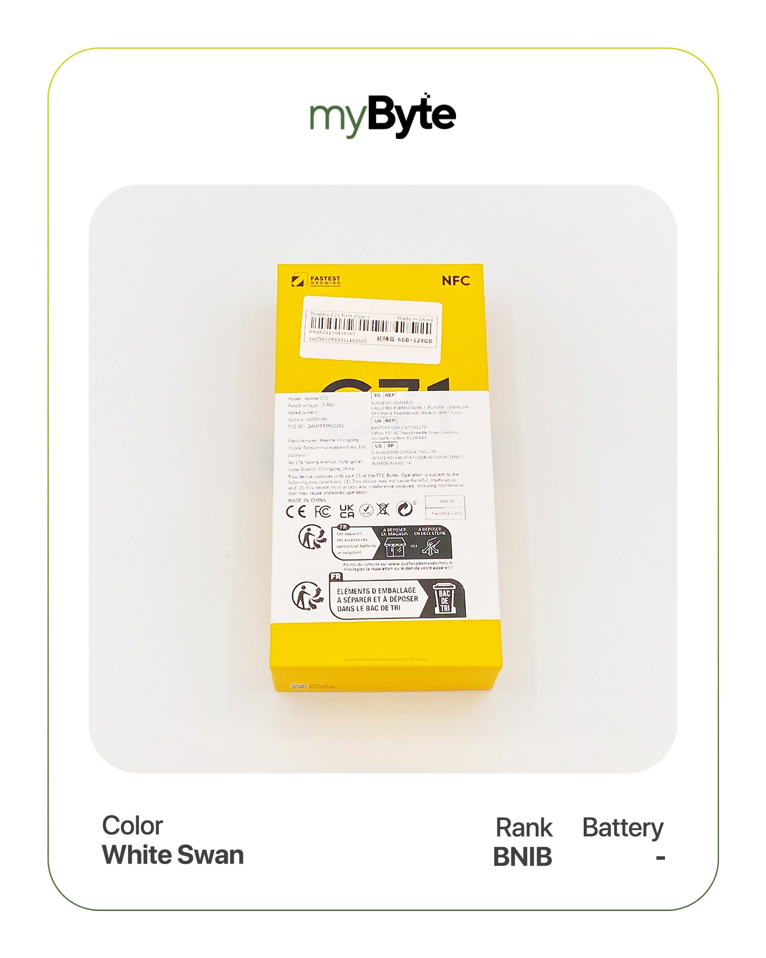 Realme Note C71 128GB (SIM Free) White Swan SIM Free myByte International